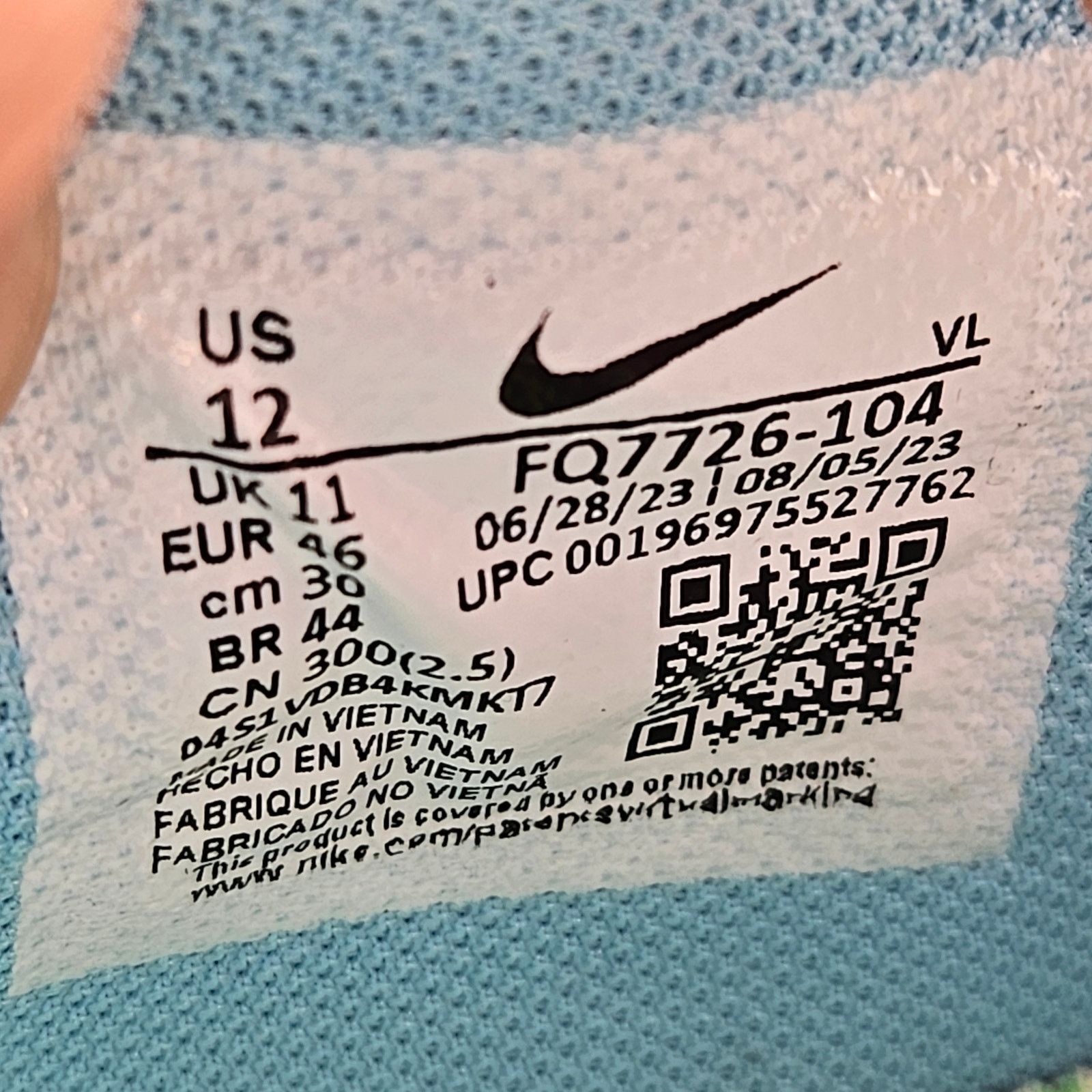 Nike NIKE MEN'S 12 FORCE TROUT 9 MCS FRESH WHITE BLUE BASEBALL Size US 12 / EU 45 - 6 Thumbnail