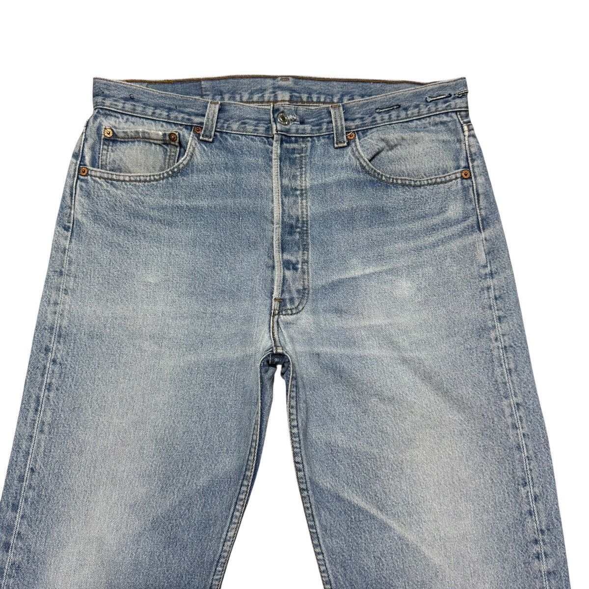 Levi's Vintage 90s Levis 501 Faded Blue Jeans Size US 35 - 3 Thumbnail