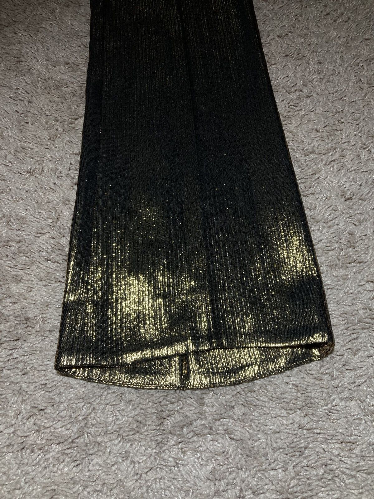 Celine AW23 Celine Gold Striped Flare Suit Pants Metallic 2023 Hedi Size US 32 / EU 48 - 2 Thumbnail