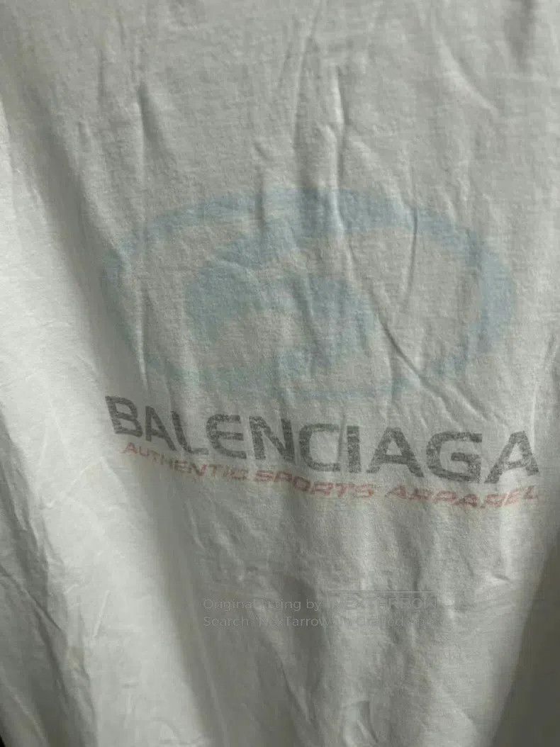 Other Balenciaga White Wave Blurred Short Sleeve Size US L / EU 52-54 / 3 - 3 Thumbnail