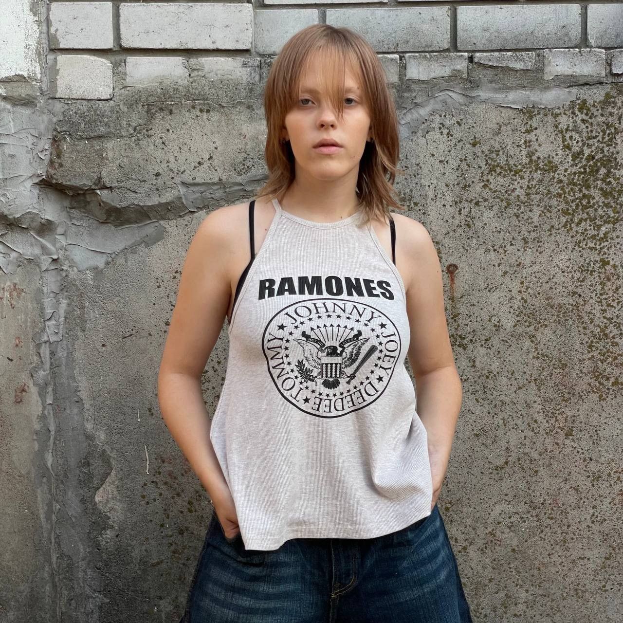 Band Tees × Vintage Vintage Tank Top Ramones Sleeveless Band Rock Y2K 00s Size M / US 6-8 / IT 42-44 - 1 Thumbnail