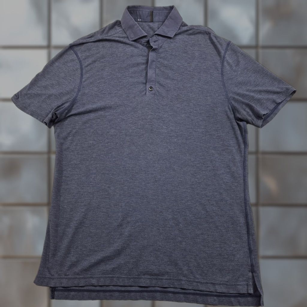 Lululemon Lululemon Polo Shirt Mens Large Blue Solid Performance Golf Tech Short Sleeve Shirt Mens Large Blue Solid Size US L / EU 52-54 / 3 - 1 Thumbnail