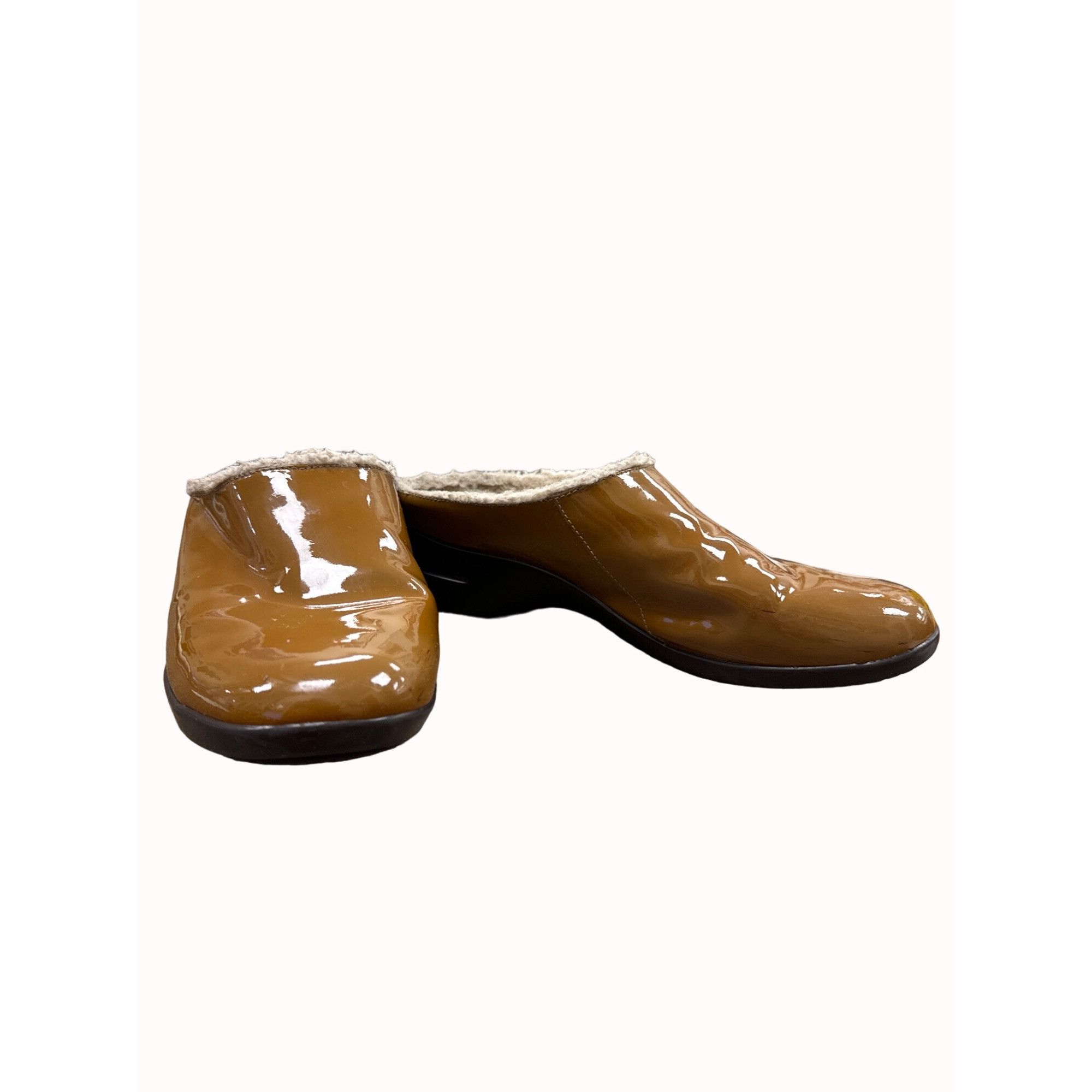 Cole Haan Cole Haan women’s brown patent leather lined slip clogs sho Size US 10 / IT 40 - 2 Thumbnail
