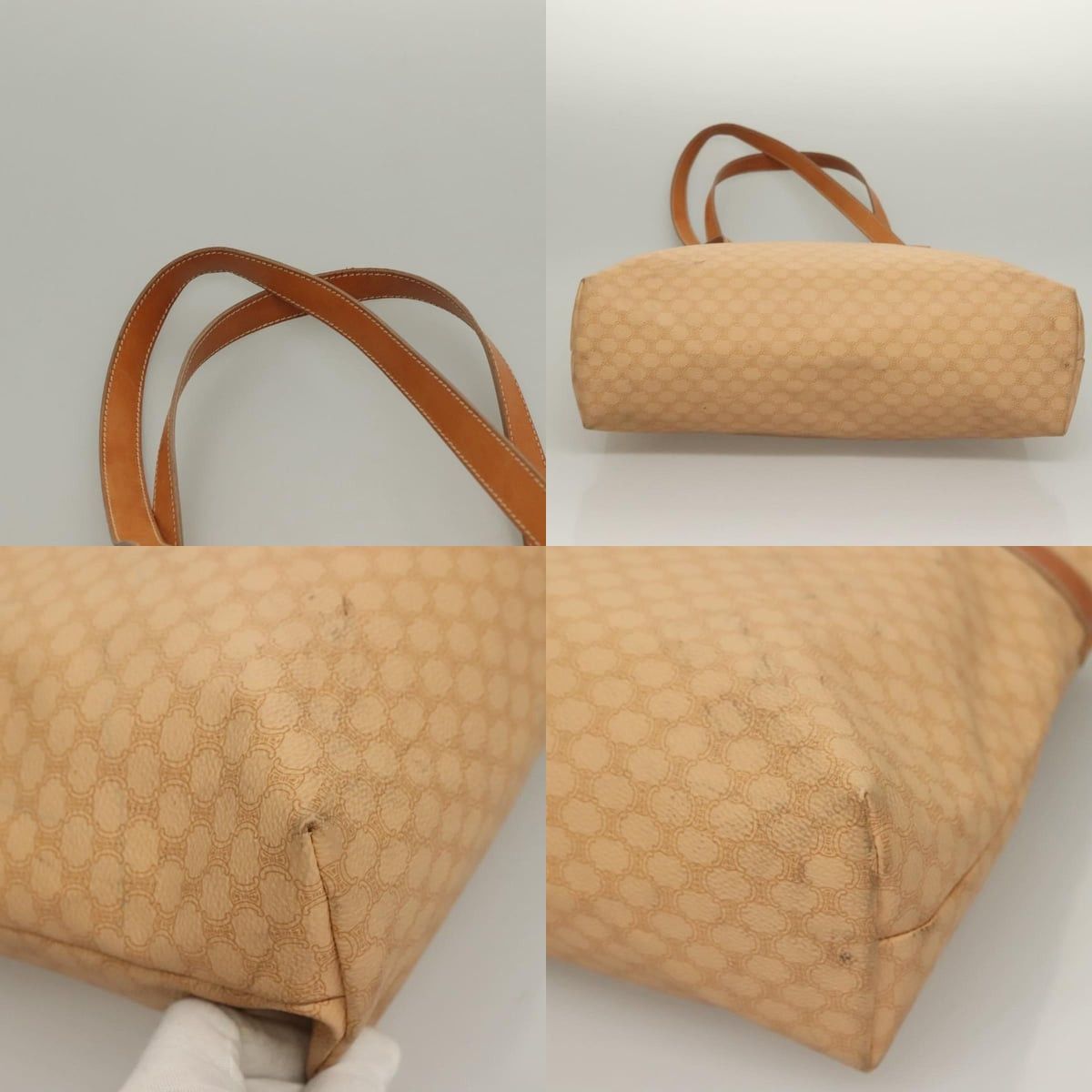 Celine CELINE Macadam Canvas Tote Bag Pvc Beige Gold Size ONE SIZE - 10 Thumbnail