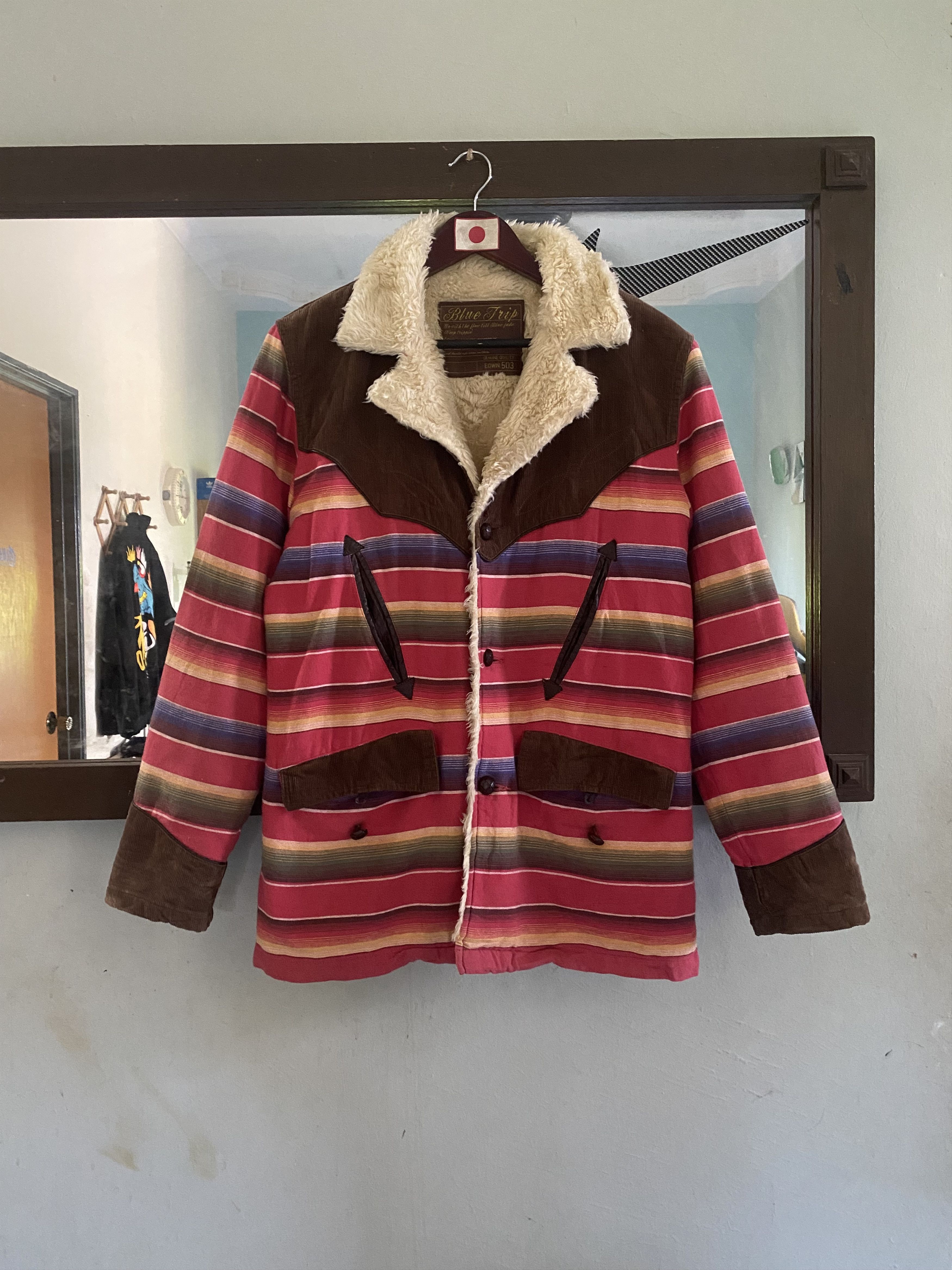 Edwin × Vintage Edwin 503 Blue Trip Winter Jacket Size US L / EU 52-54 / 3 - 1 Thumbnail