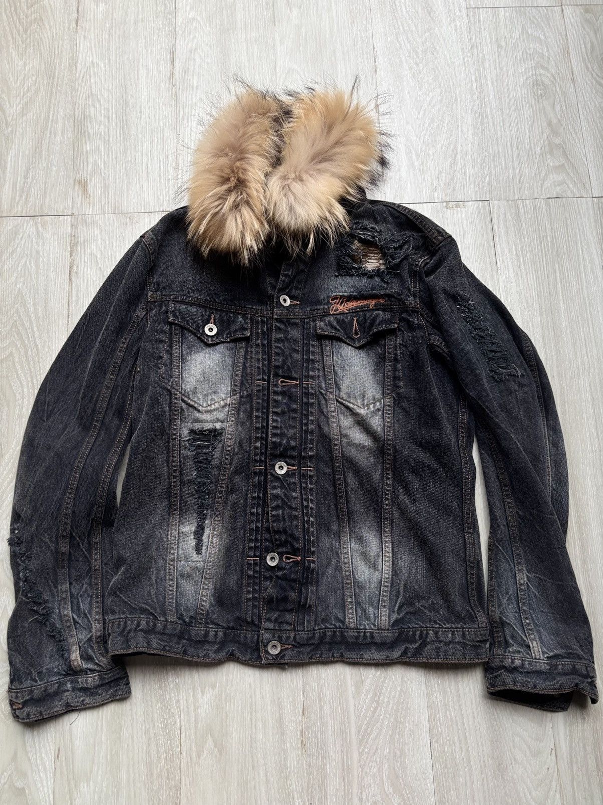 Japanese Brand HIDEAWAYS fur denim jacket Size US M / EU 48-50 / 2 - 1 Thumbnail