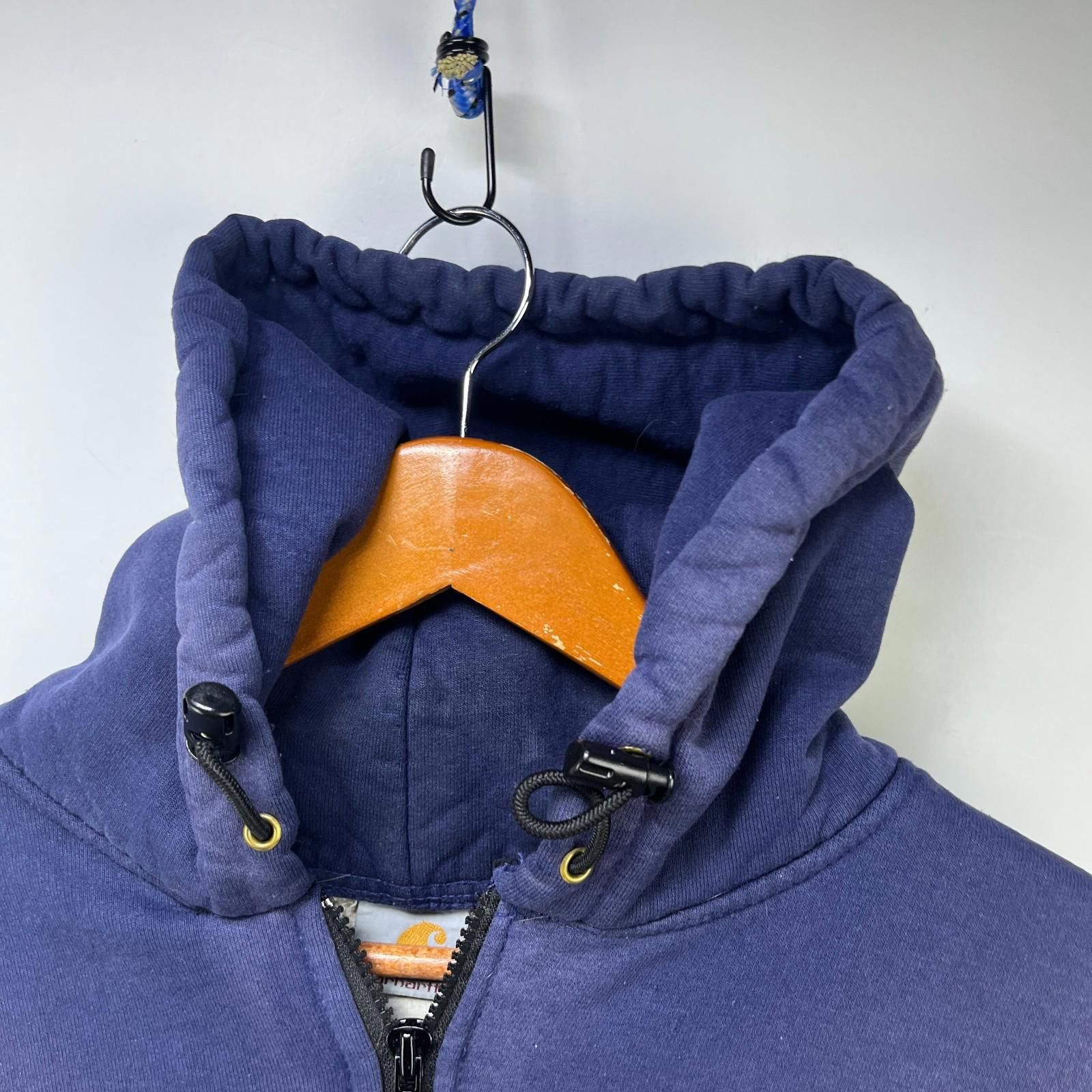Nike Vintage 90s Carhartt Sun Faded Zip Up Hoodie Large Thermal Size US L / EU 52-54 / 3 - 4 Thumbnail