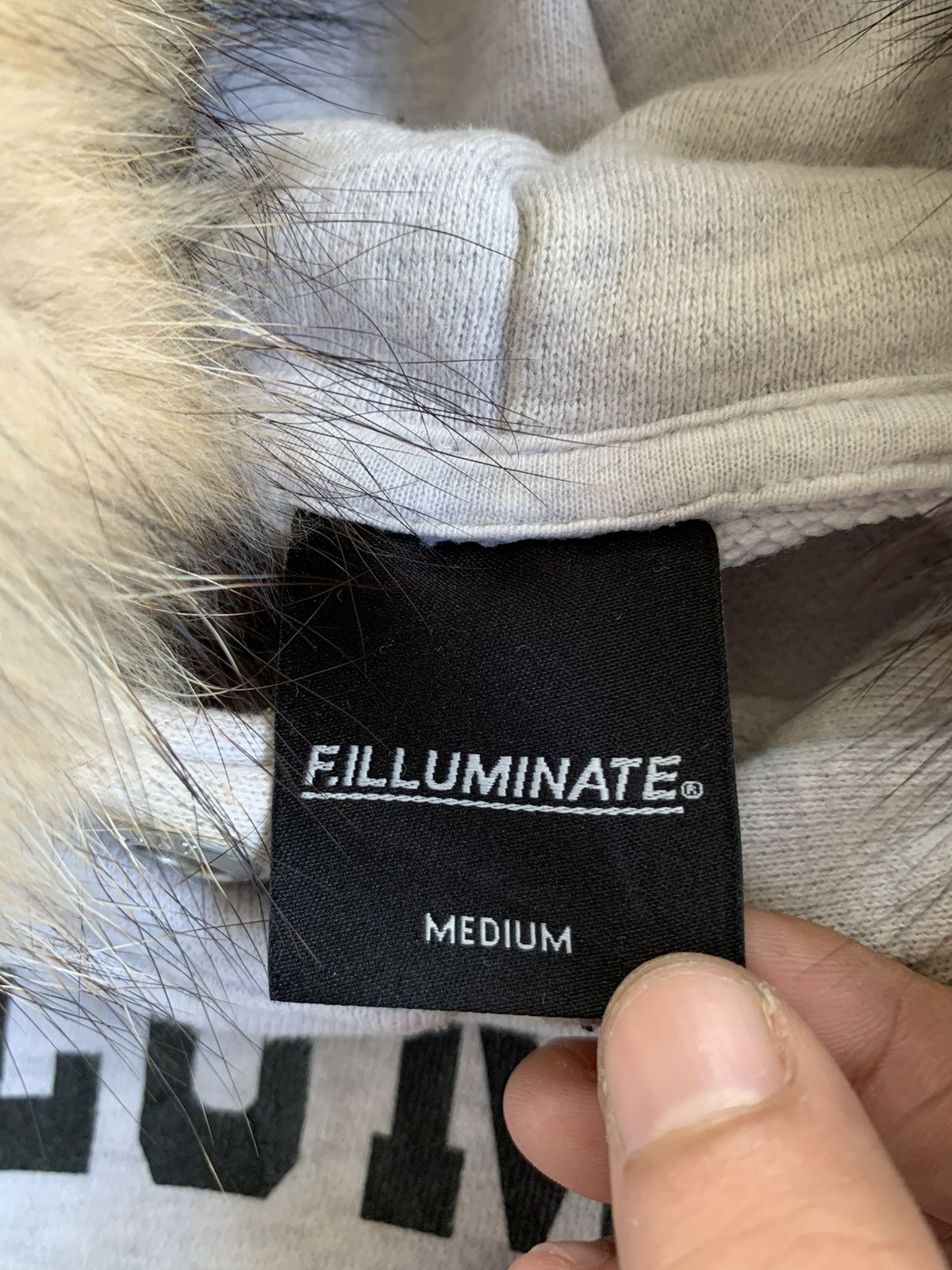 Japanese Brand CRAZY DISTRESSED FUR HOODIE F.ILLUMINATE BOXY CROP FIT Size US M / EU 48-50 / 2 - 14 Thumbnail