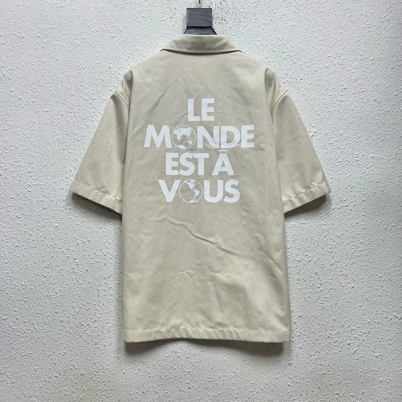 Louis Vuitton Louis Vuitton 25SS Chest Logo Silk Blend Shirt Size US M / EU 48-50 / 2 - 2 Thumbnail
