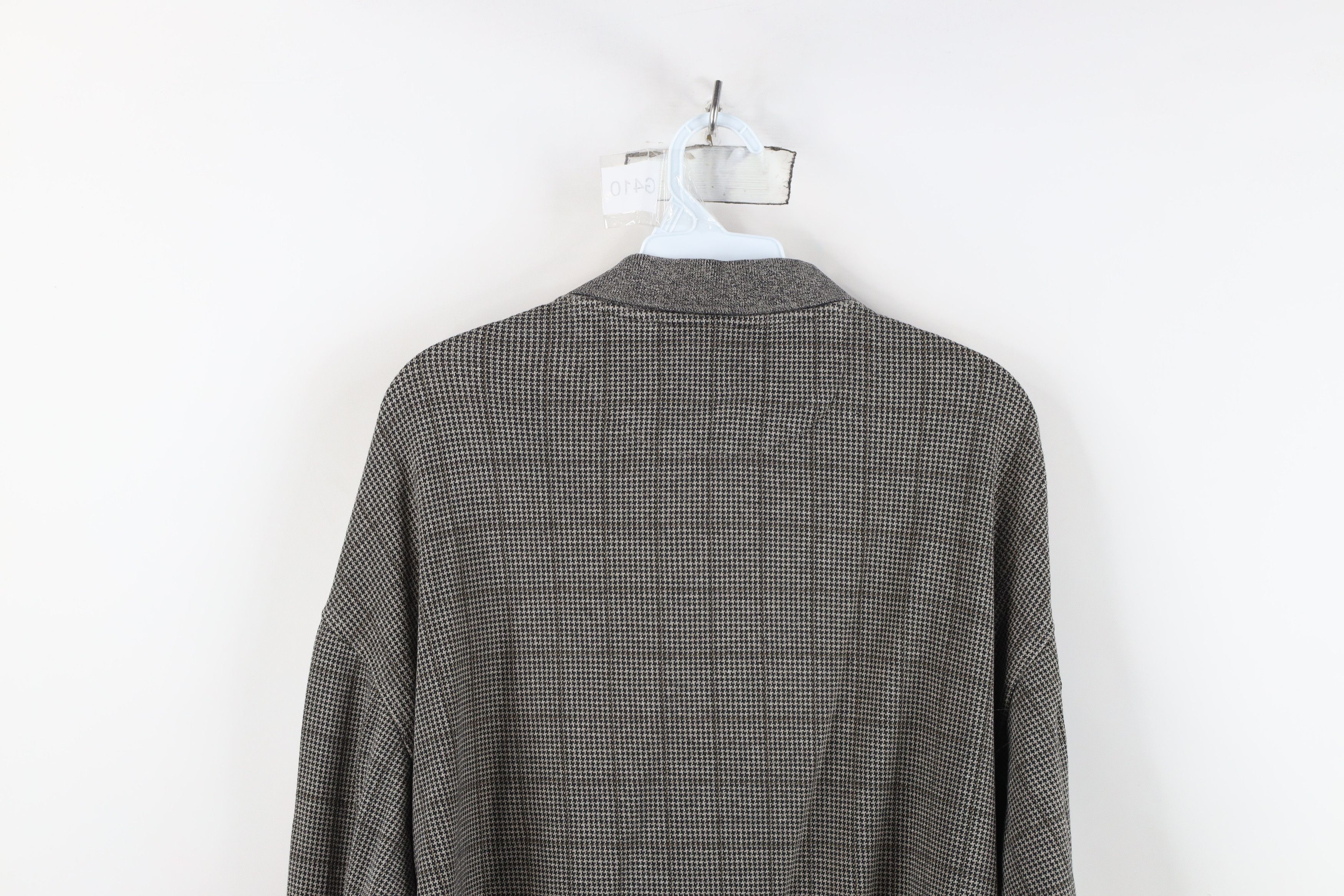 Vintage Vintage 90s Streetwear Houndstooth Long Sleeve Rugby Polo Size US XL / EU 56 / 4 - 13 Thumbnail