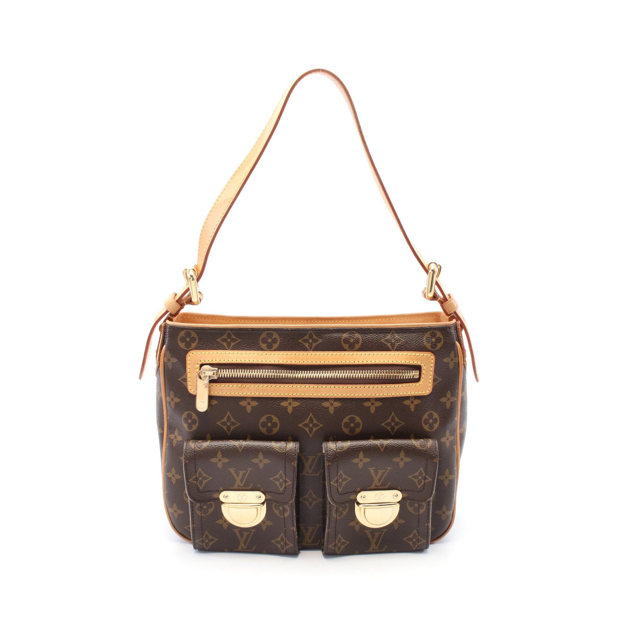 Louis Vuitton Louis Vuitton Hudson Gm Monogram Shoulder Bag Leather Brown Size ONE SIZE - 1 Thumbnail
