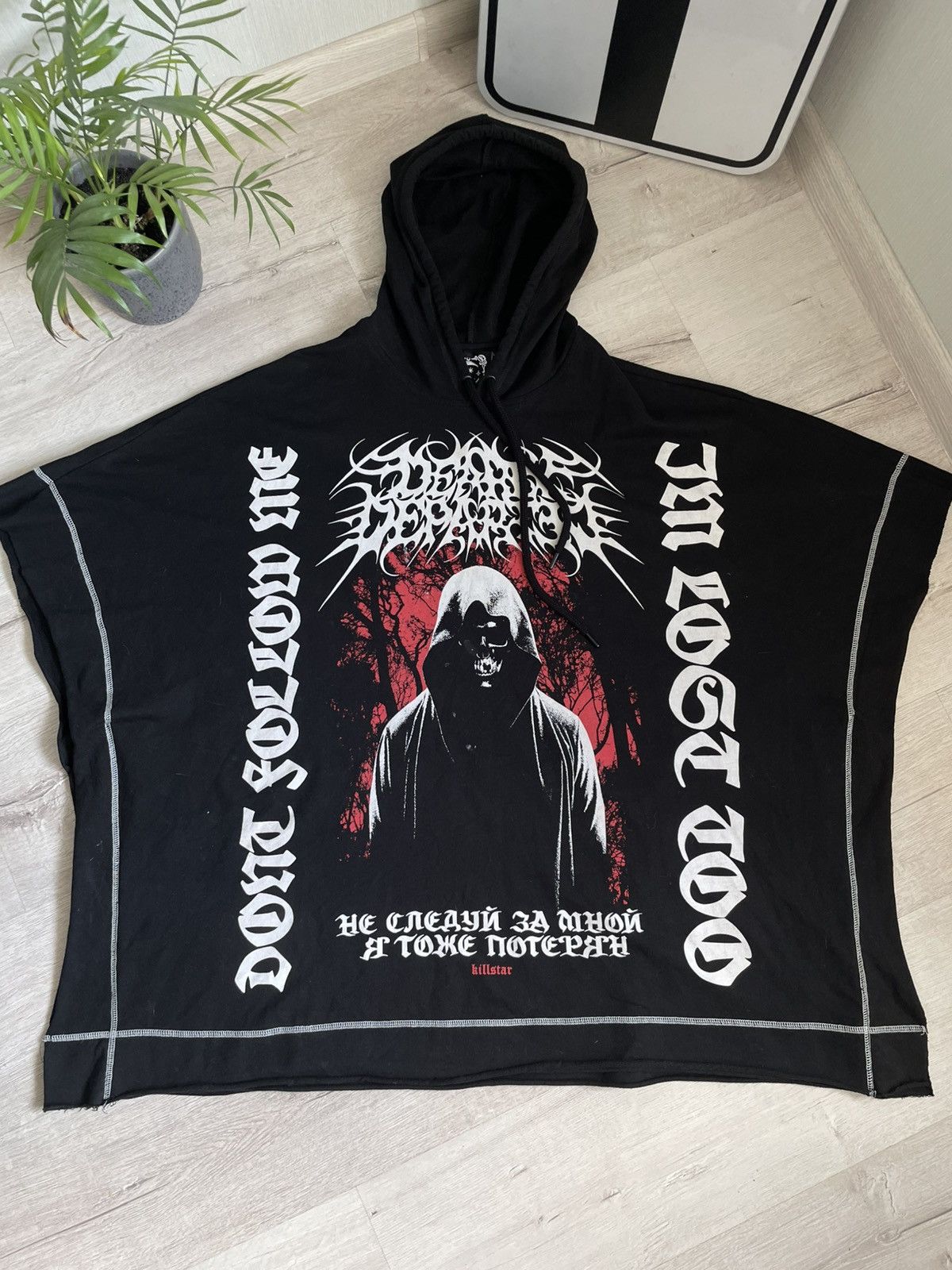 Seditionaries × Tripp NYC Killstar Grunge Poncho Oversized Hoodie Gothic Asymmetric Y2 Size US L / EU 52-54 / 3 - 5 Thumbnail
