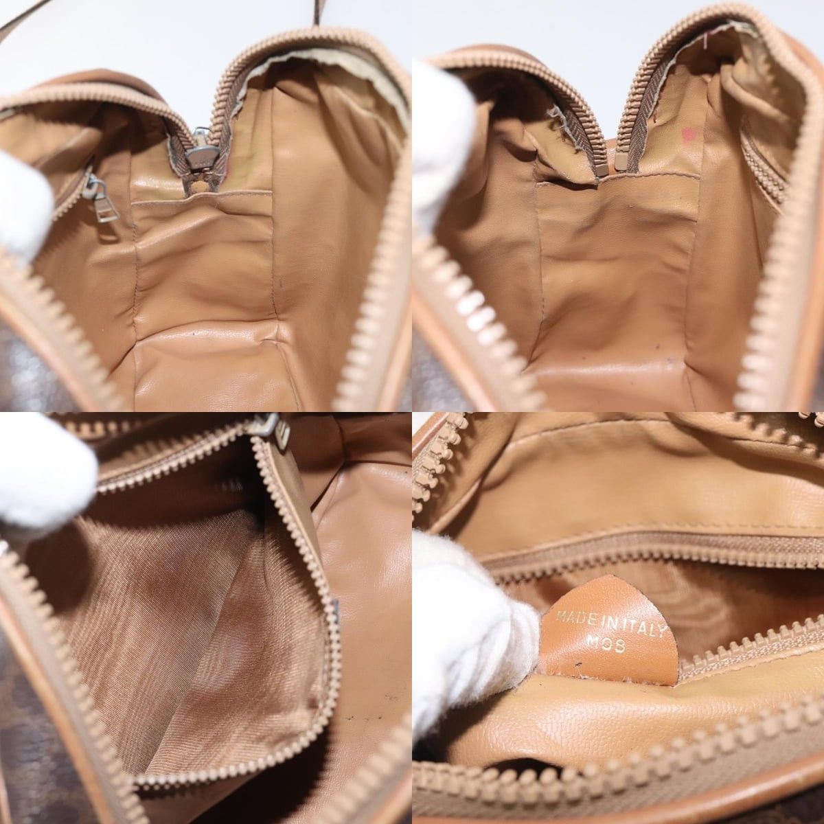 Celine CELINE Macadam Canvas Shoulder Bag Pvc Leather Brown Gold Size ONE SIZE - 12 Thumbnail