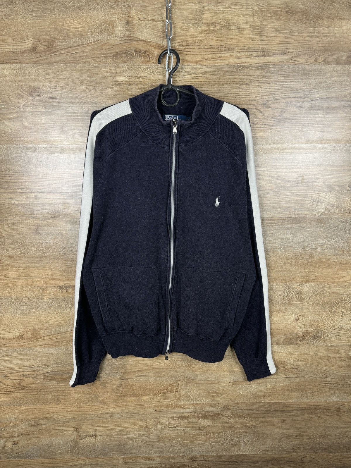 Polo Ralph Lauren × Vintage Mens Vintage Polo Ralph Lauren zip sweater rugby sweatshirt Size US L / EU 52-54 / 3 - 1 Thumbnail