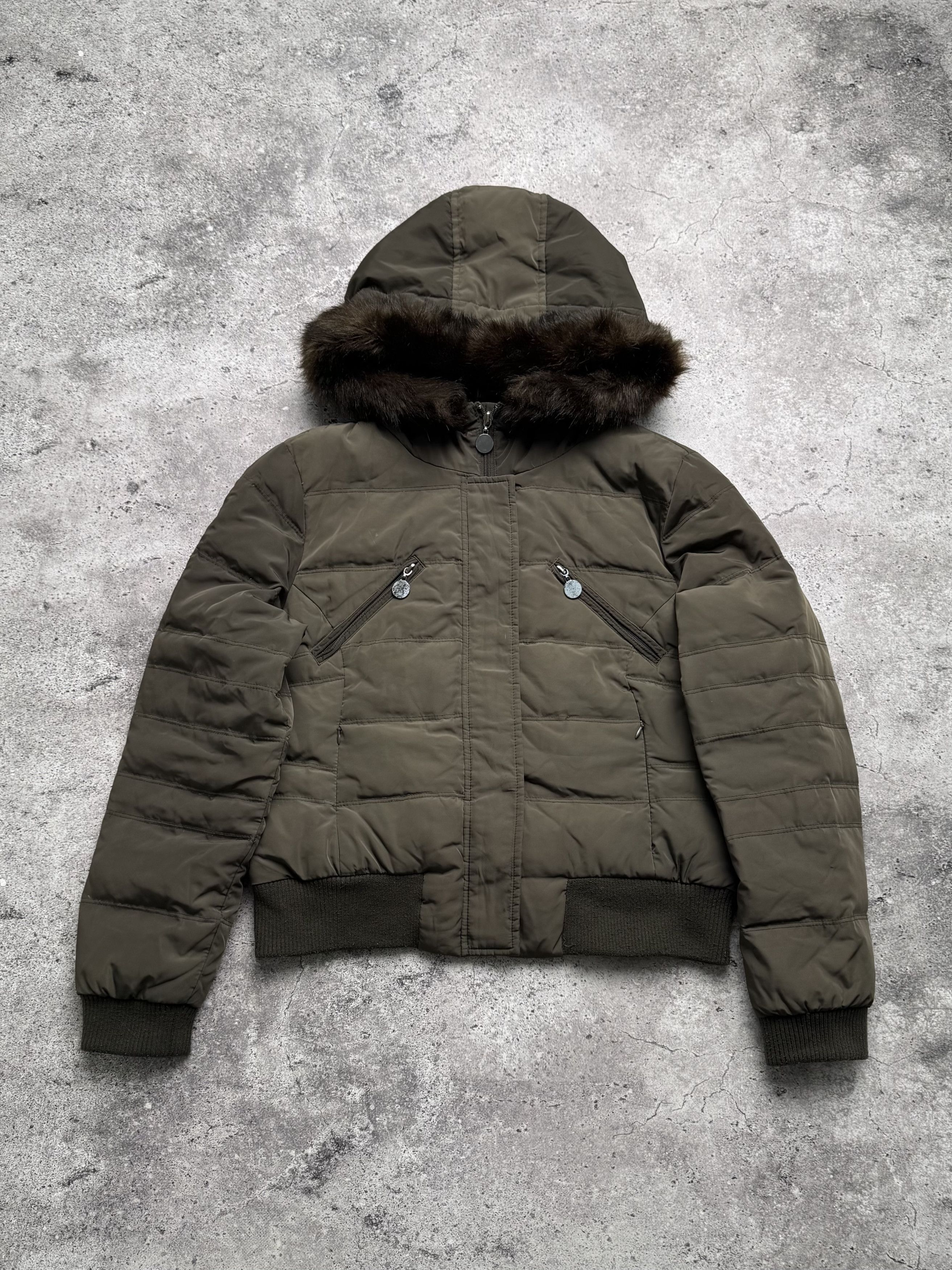 Vintage Cropped Jacket With Hood C2(V487)
