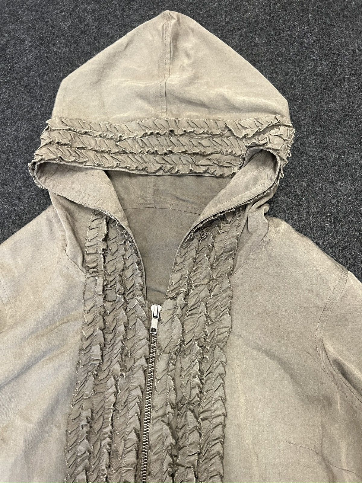 Japanese Brand Estacot vintage archival Japanese brand beige rayon hoodie Size M / US 6-8 / IT 42-44 - 2 Thumbnail