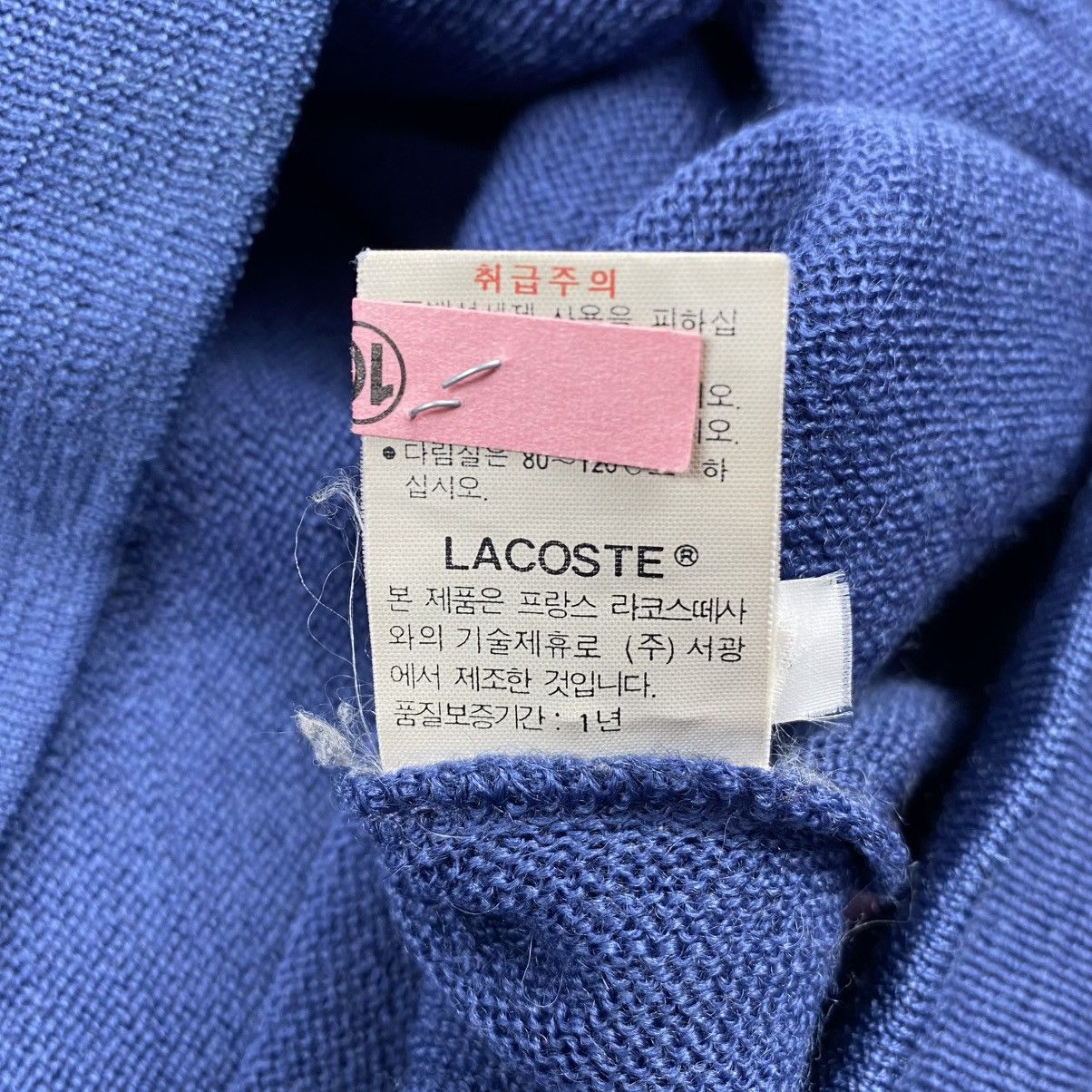 Lacoste Lacoste vintage cardigan sweater knitted Size US L / EU 52-54 / 3 - 6 Thumbnail