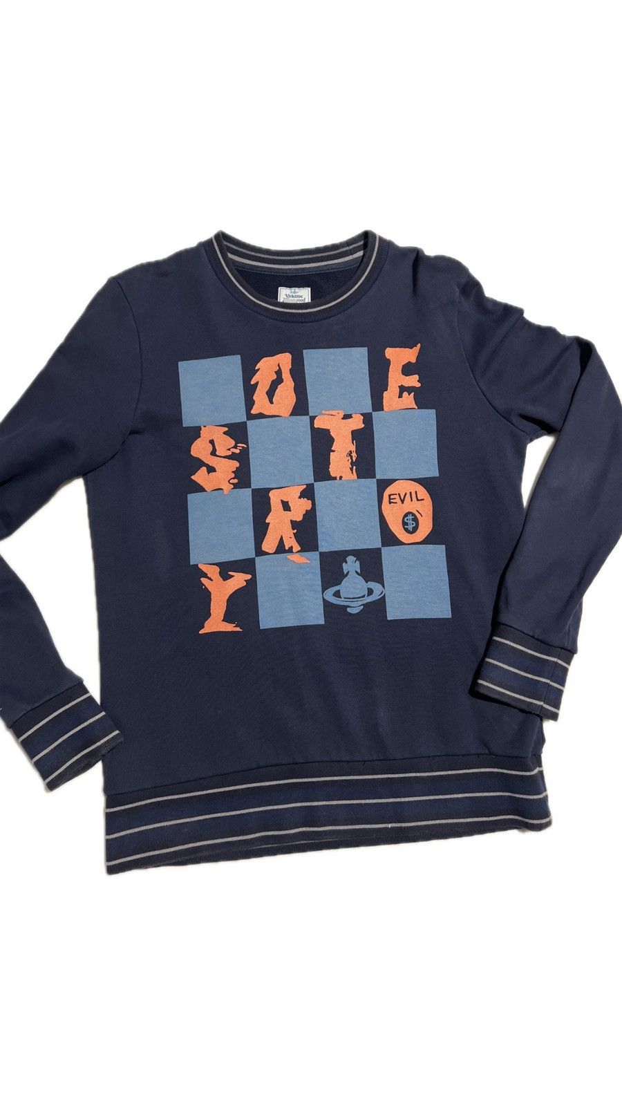 Vivienne Westwood Vivienne Westwood Evil Checkerboard Crewneck Sweatshirt Size US M / EU 48-50 / 2 - 1 Thumbnail