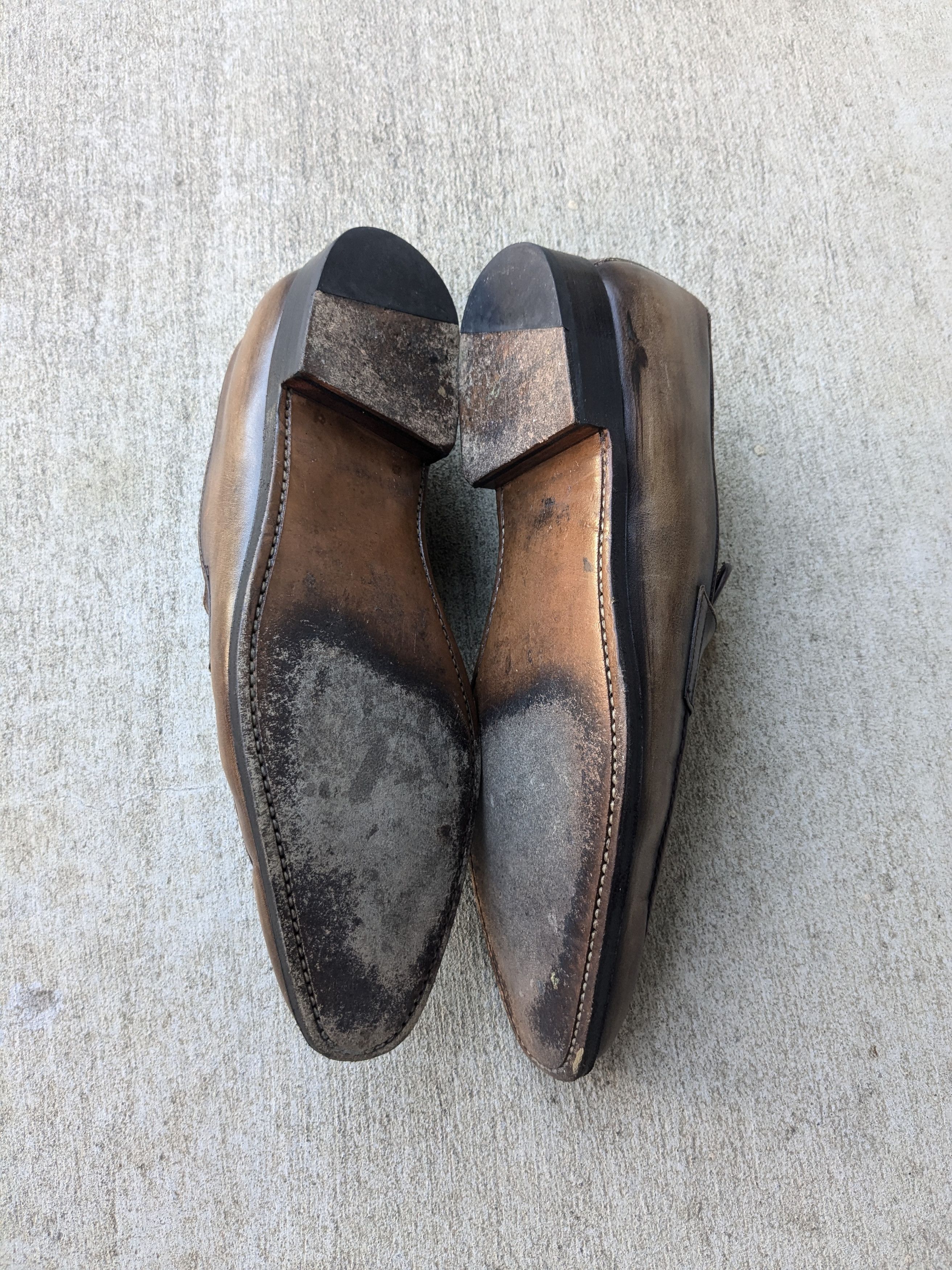 Berluti Markowski Penny Loafers Brown Leather 9 Patina Burnished Size US 9 / EU 42 - 13 Thumbnail