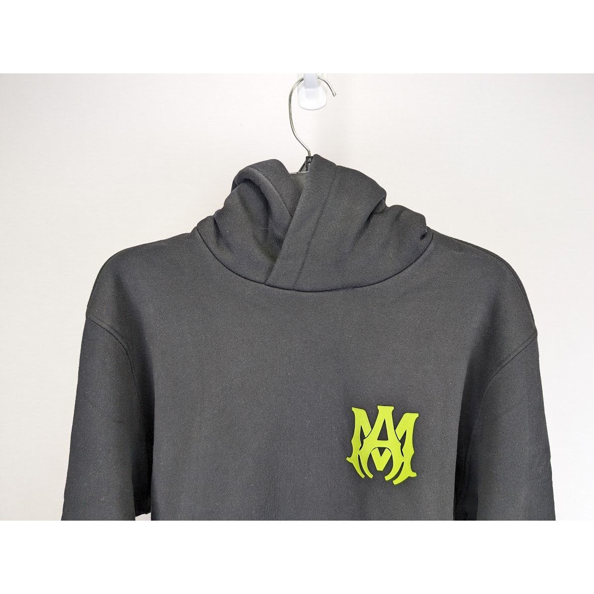 Amiri o1rshd1 Q:4 / MA Logo Hoodie in Black/Lime Size US M / EU 48-50 / 2 - 7 Thumbnail