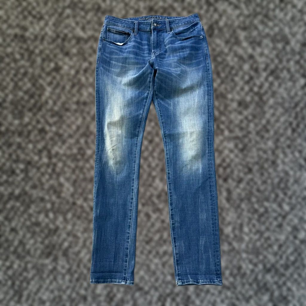 American Eagle Outfitters American Eagle Outfitters Slim Jeans Men's 32x34 Blue Denim Distressed Modern 5-Pocket Belt Loops Cotton Blend Slim Straight Classic Casual Jeans Size US 32 / EU 48 - 1 Thumbnail