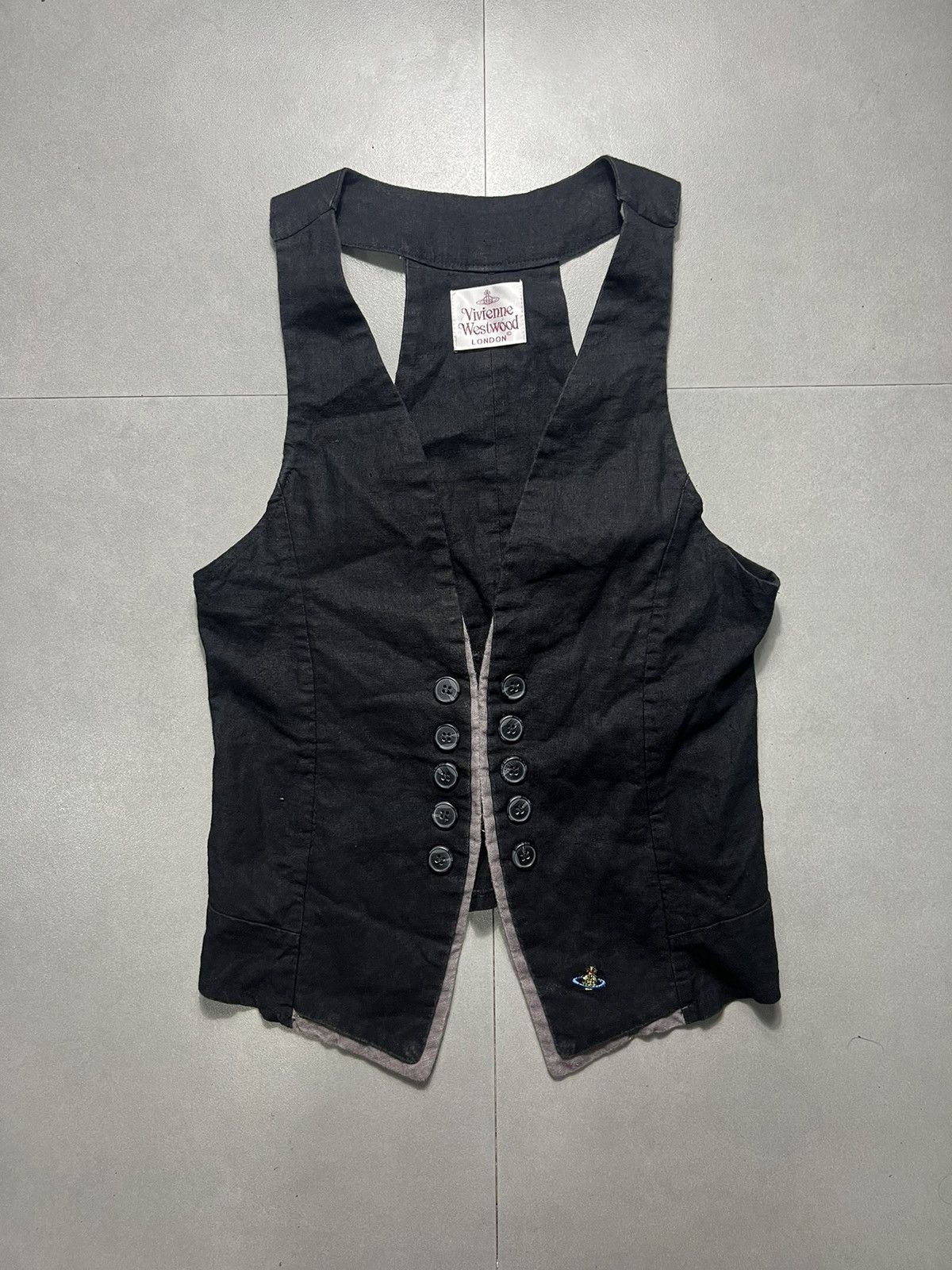 Vivienne Westwood Vivienne Westwood - Vintage Orb Logo Multibutton Vest Size M / US 6-8 / IT 42-44 - 1 Thumbnail