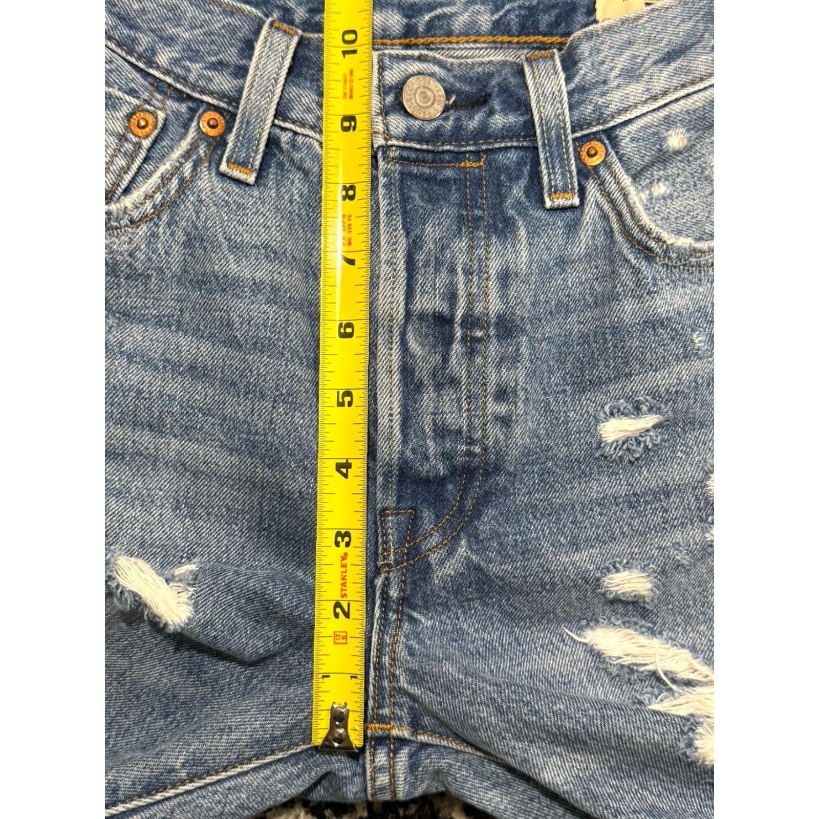 Levi's VINTAGE Levi's 501 Original Fit Jeans Blue 150th Anniversary Button Fly 25x31 Size 42" / US 20 - 4 Thumbnail