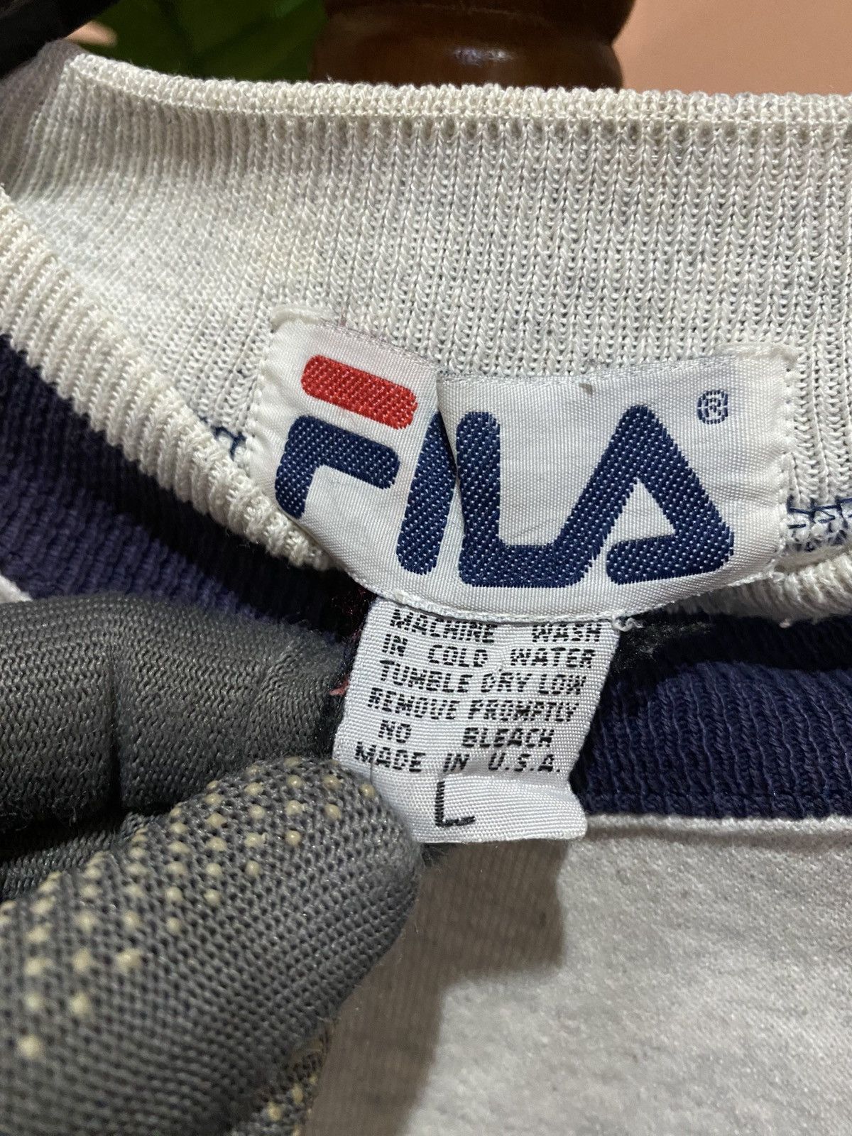 Fila Vintage FILA Basic Sport Italy Sweatshirt Gray Navy Trim Size US L / EU 52-54 / 3 - 6 Thumbnail