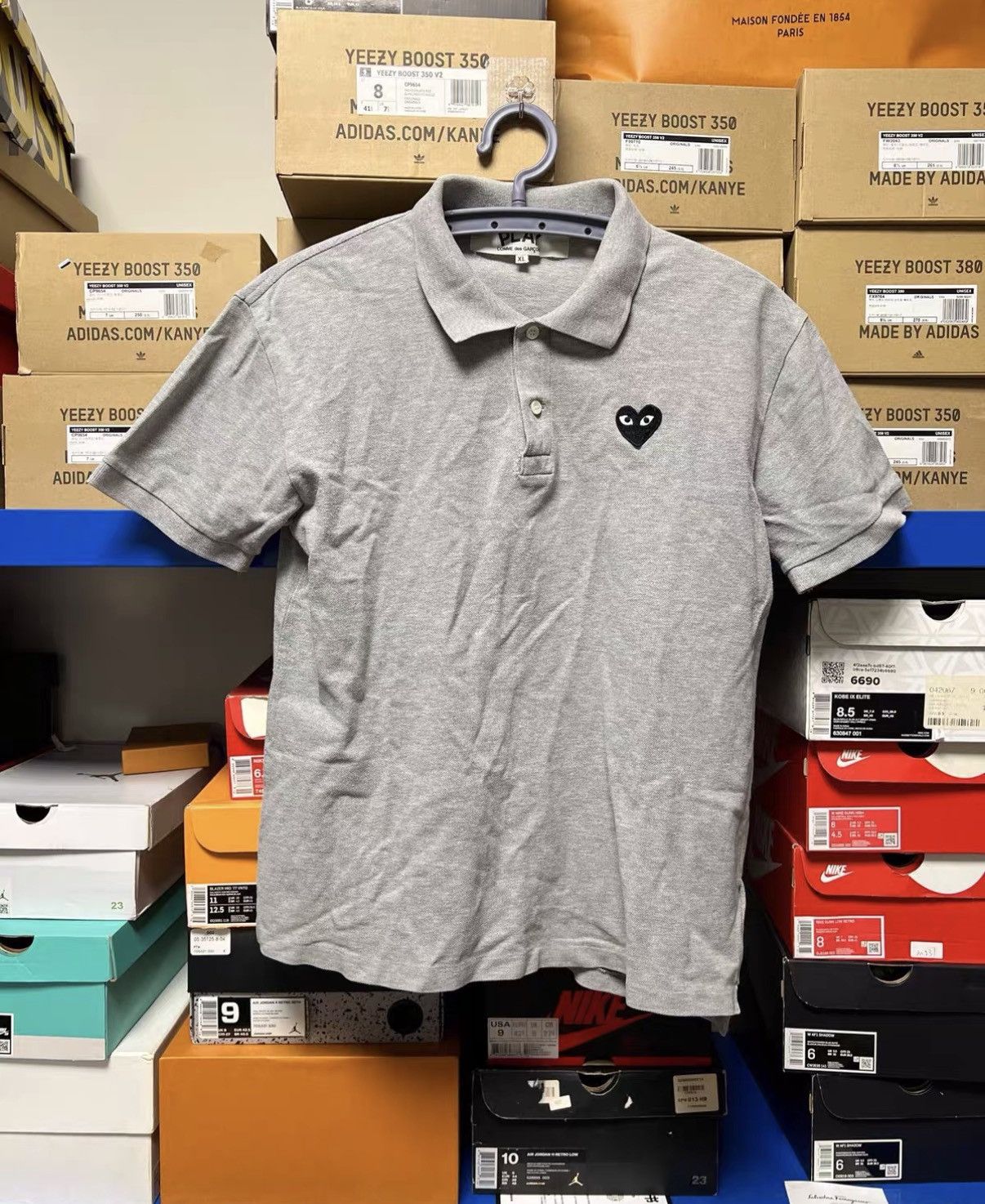 CDG by Comme des Garcons CDG Play Black Heart Polo Shirt J42 Size XL / US 12-14 / IT 48-50 - 1 Thumbnail
