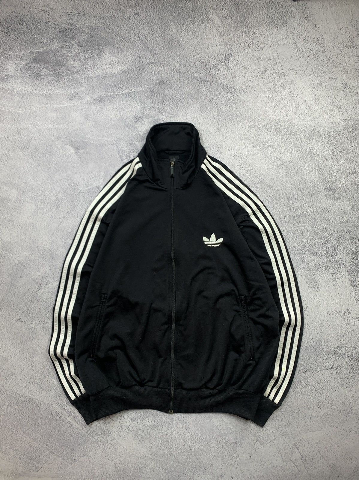Adidas Adidas Firebird Trefoil Black Zip Jacket XL Y2K 2010 Size US XL / EU 56 / 4 - 1 Thumbnail
