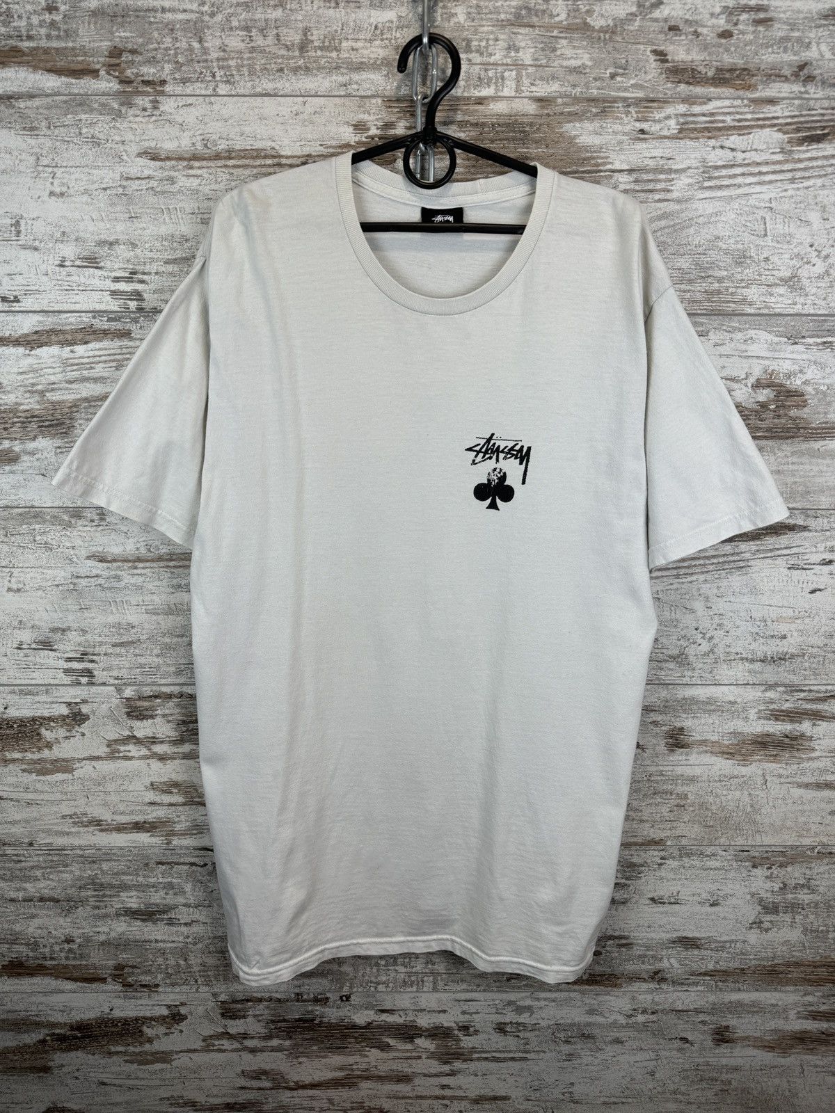 ★関税込★Stussy★Stussy Greensleeves 45 T-Shirt White★ ☆人気☆【STUSSY】☆Stussy Greensleeves 45 T-Shir.t White