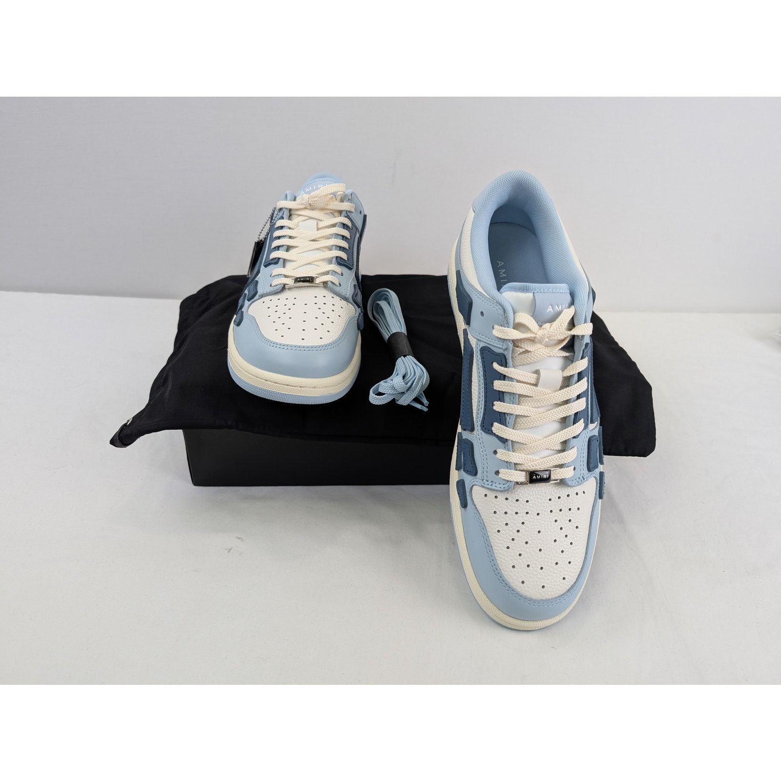 Amiri o1rshd1 Skel Top Low / Skeleton Low Top Sneakers Baby Blue Size US 12 / EU 45 - 17 Thumbnail