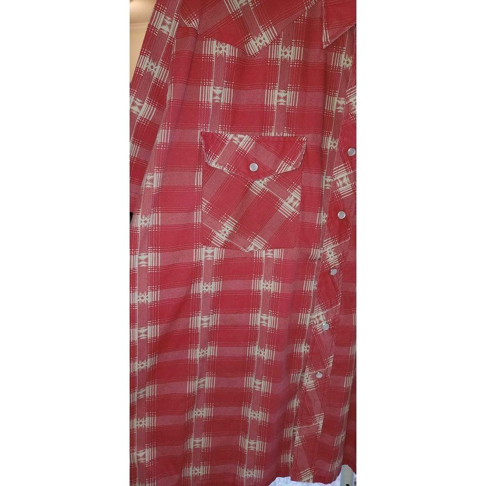 Vintage 2XL Vintage Outlaw Western Red Plaid Snap-Front Long Sleeve Size US XXL / EU 58 / 5 - 6 Thumbnail
