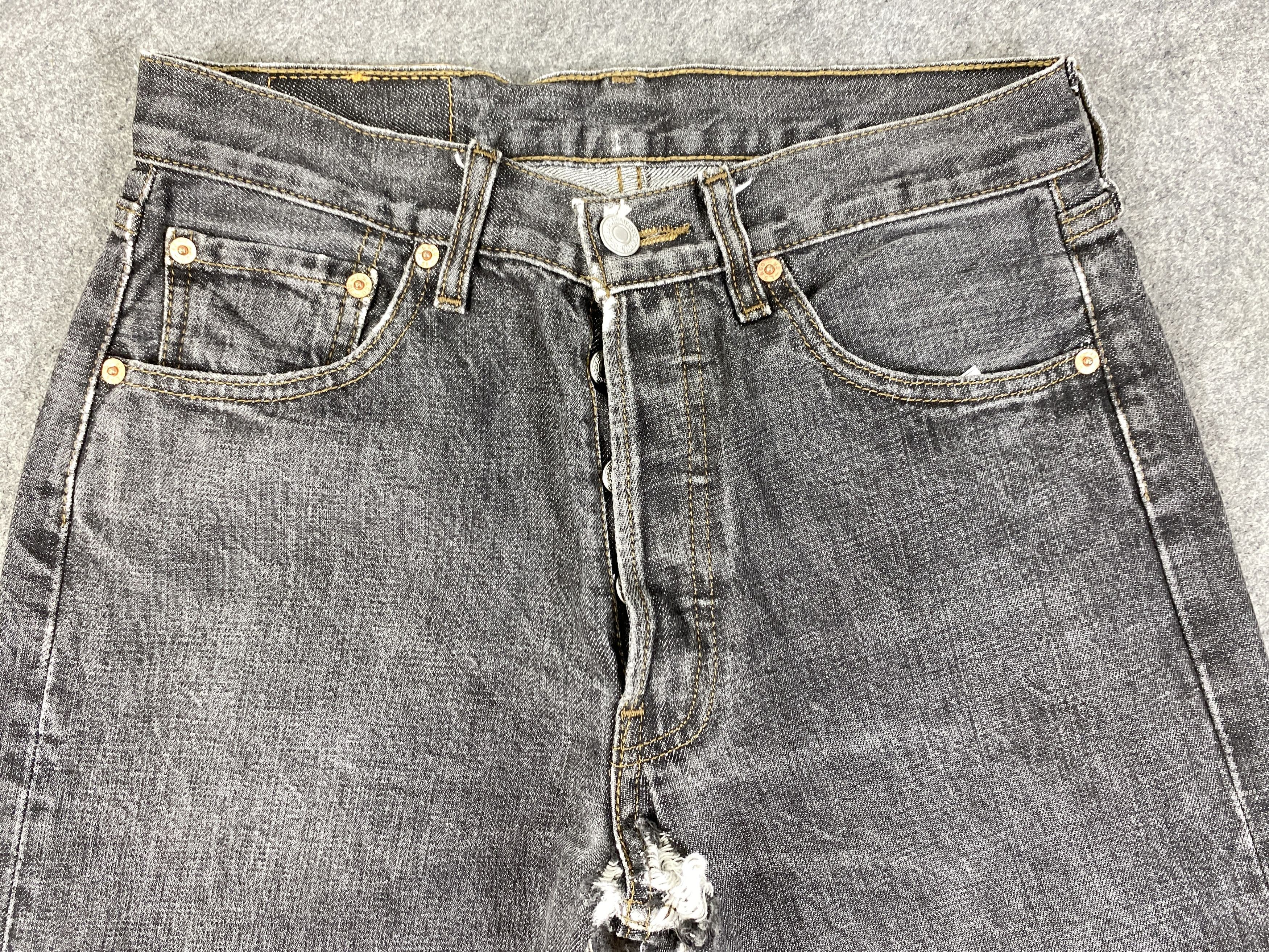 Levi's Black Vintage Levis 501 Jeans 28x25.5 - JN3083 Size US 28 / EU 44 - 3 Thumbnail