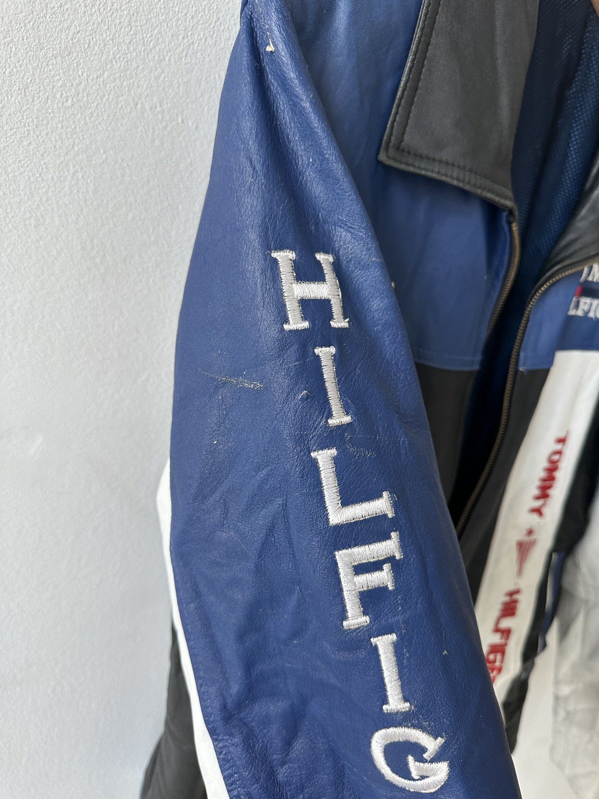 Tommy Hilfiger × Vintage Vintage Tommy Hilfiger Faded Racing Biker Jacket Size US M / EU 48-50 / 2 - 10 Thumbnail