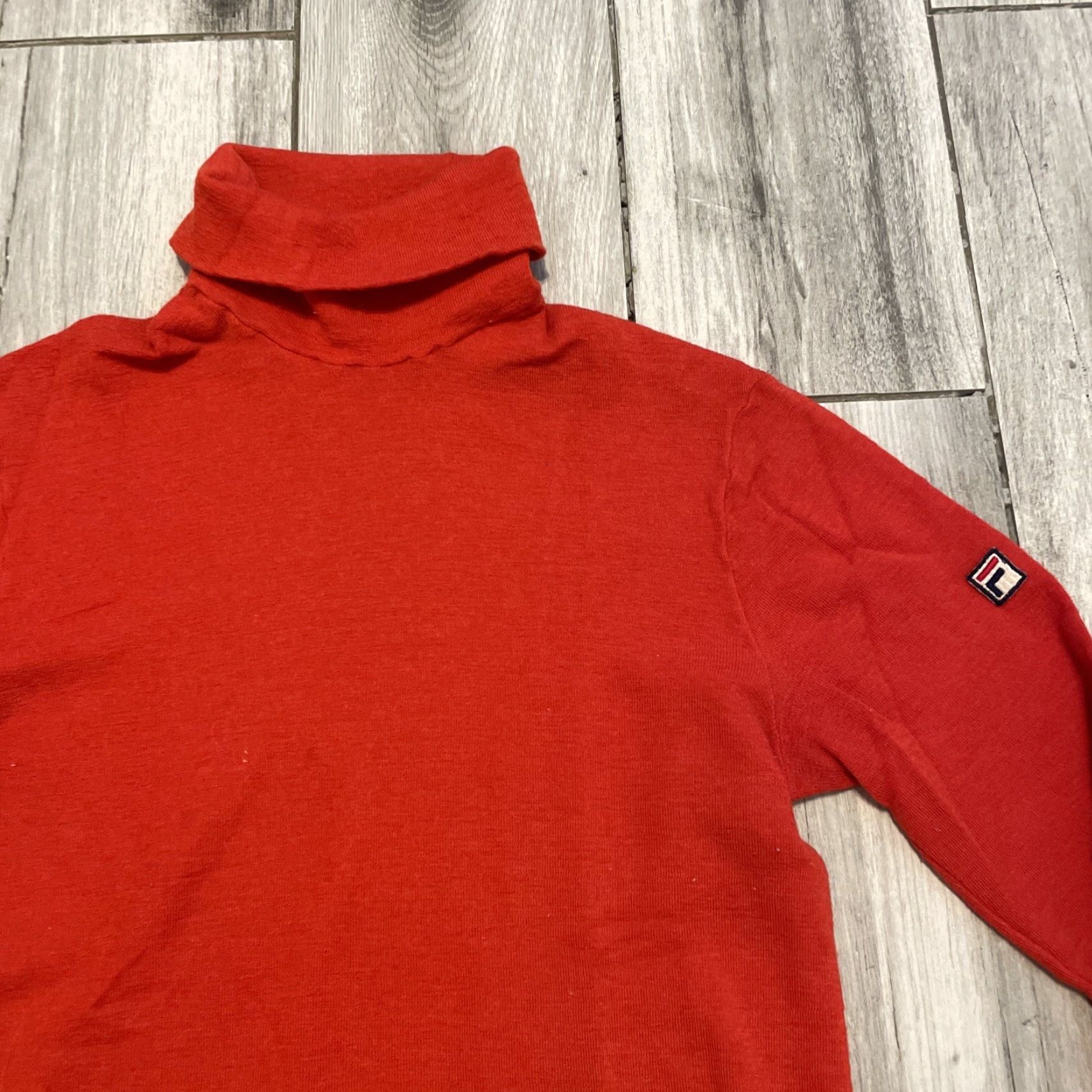 Fila VINTAGE FILA Sweater Unisex Adults S Red 100% Wool Turtleneck Knit Retro Italy Size US S / EU 44-46 / 1 - 2 Thumbnail