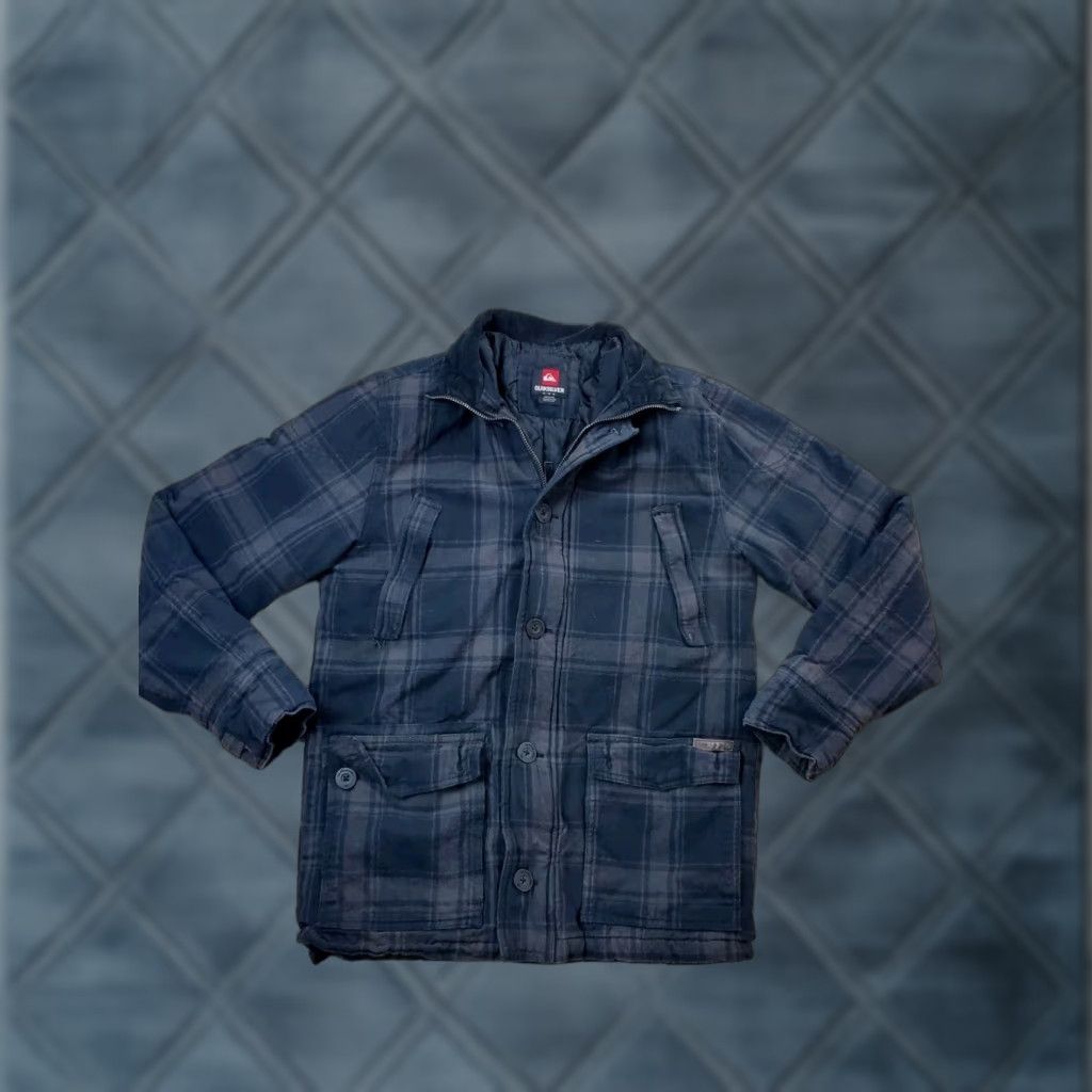 Quiksilver Quiksilver Shirt Jacket Mens M Plaid Flannel Full Zip Quilted Lined Black Autumn Winter Casual Outdoor Button Up Medium Size US M / EU 48-50 / 2 - 1 Thumbnail