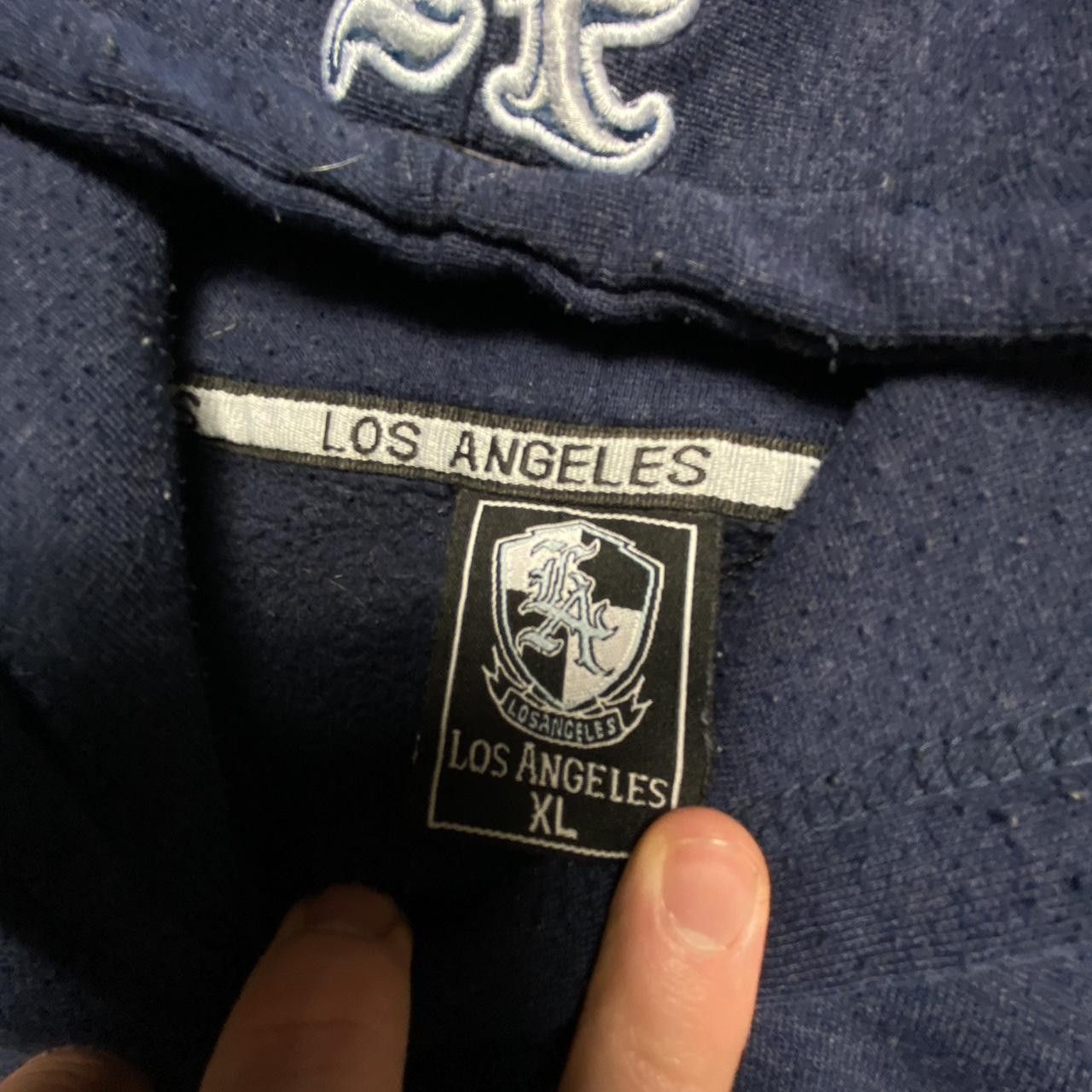 Japanese Brand 00s Los Angeles Embroidered Hoodie Navy XL Size US XL / EU 56 / 4 - 4 Thumbnail