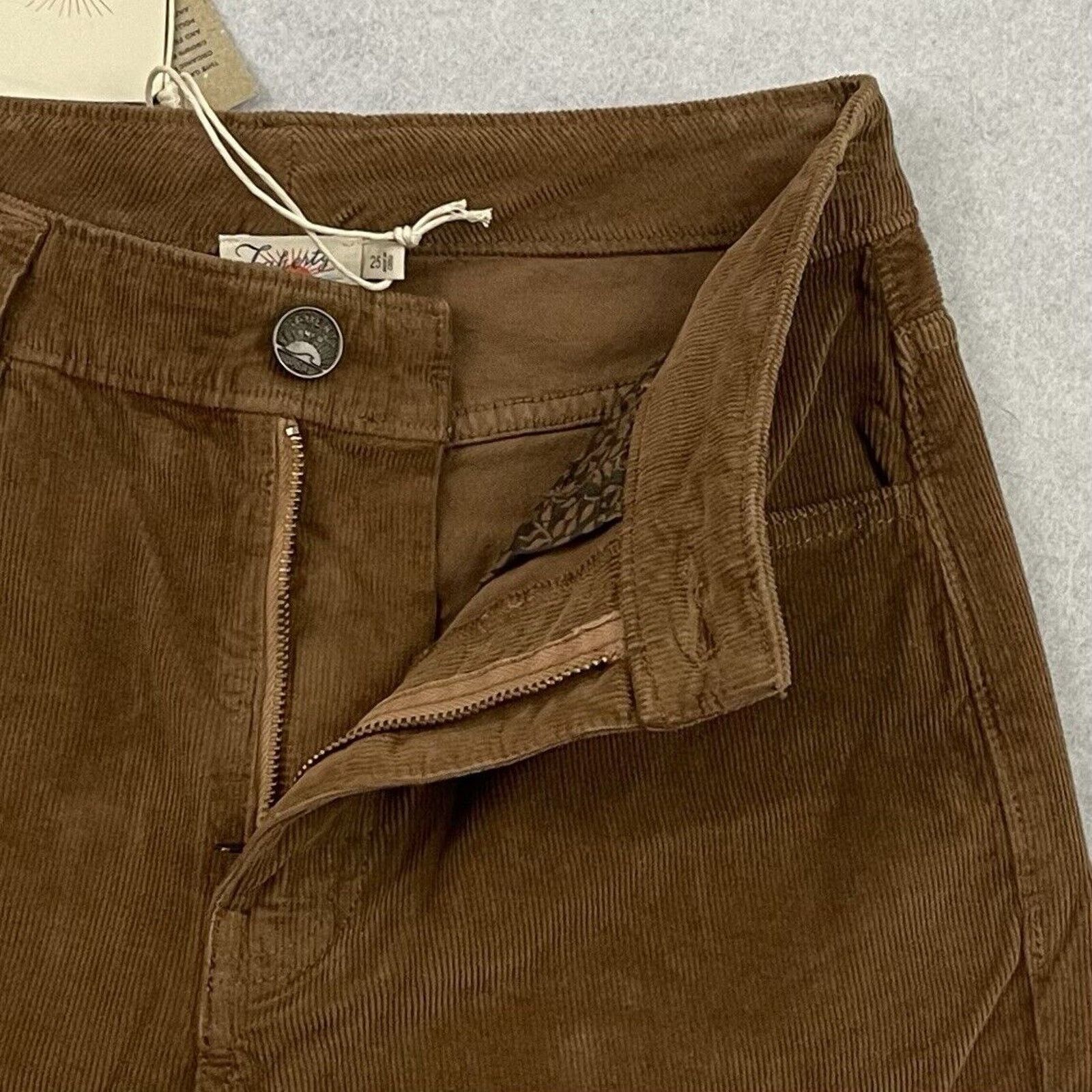 Faherty Faherty Corduroy Pants Womens 25 Brown Stretch Cord Julianne Size 25" / US 0 / IT 36 - 11 Thumbnail