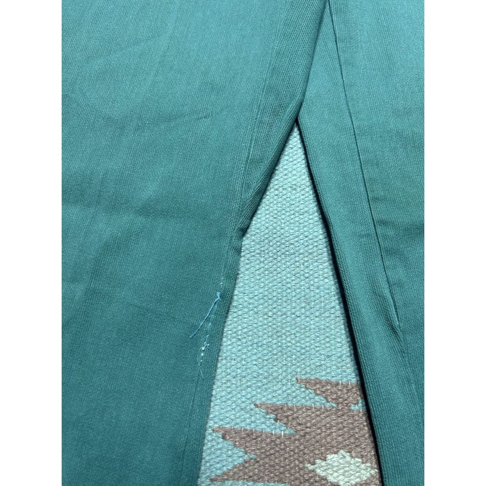 Altea VINTAGE 1960s pique pants micro corduroy teal turquoise tapered leg 26x31 Women Pants 26 Regular Size 26" / US 2 / IT 38 - 3 Thumbnail