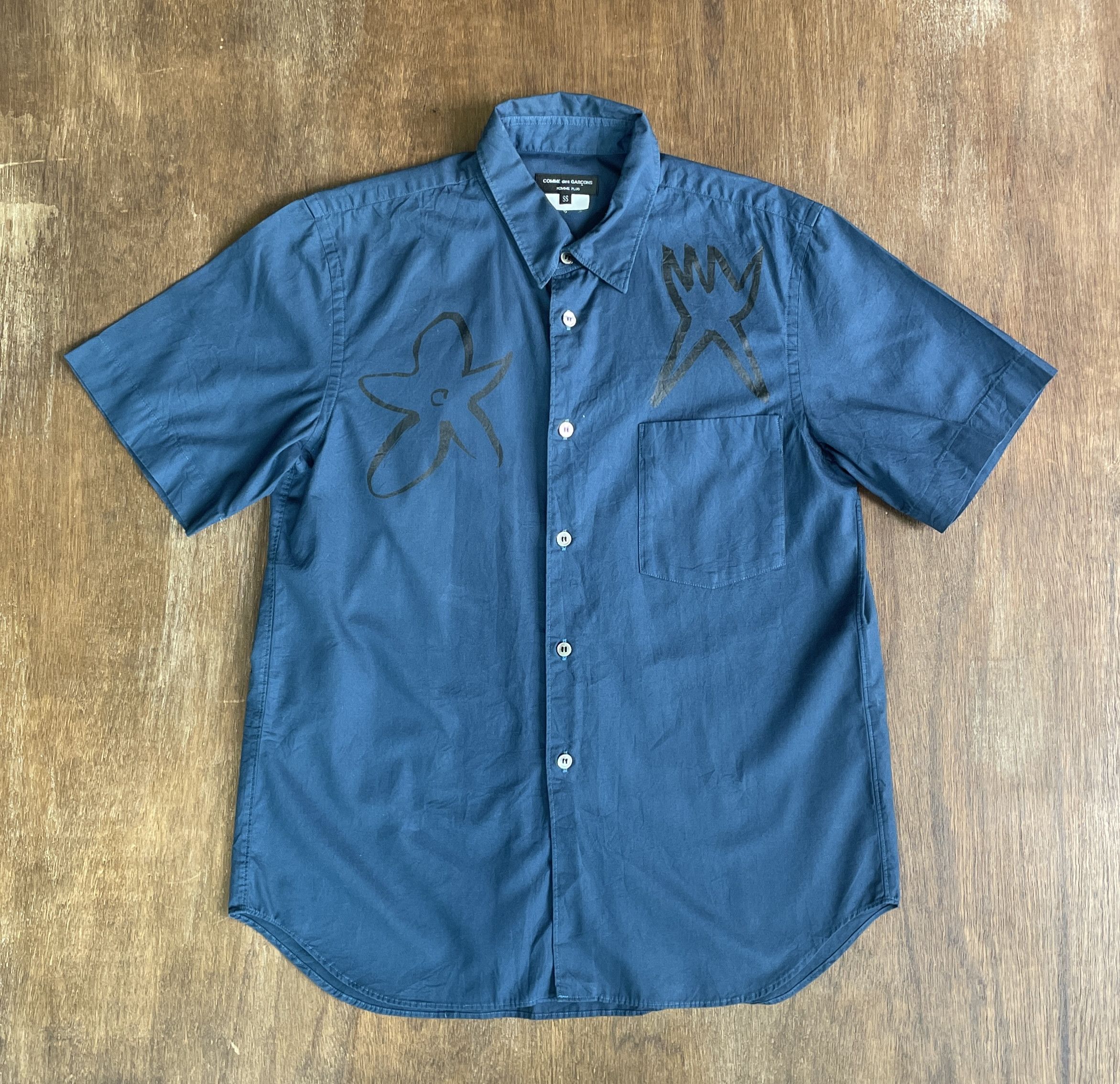 Comme des Garcons Homme Plus CDGH PLUS Graphic Paint Shirt 2006 Size US S / EU 44-46 / 1 - 1 Thumbnail