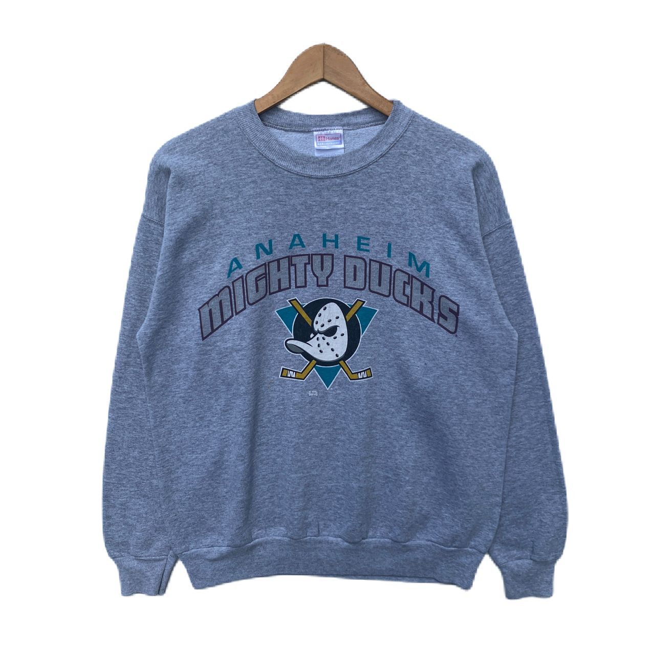 image of Anaheim Mighty Duck Nhl Sweatshirt Medium in Grey, Men's