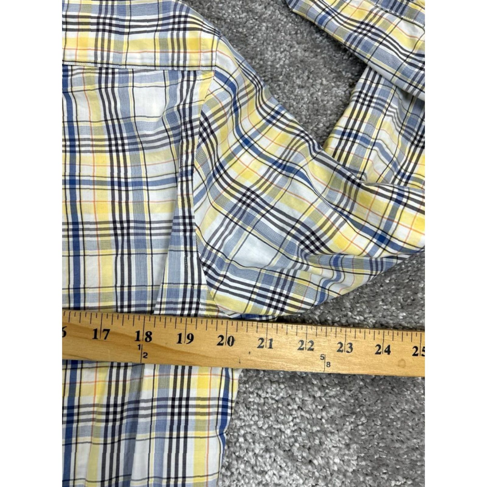 Brooks Brothers Brooks Brothers Shirt Mens Medium Blue Yellow White Cotton Button Up Size US M / EU 48-50 / 2 - 6 Thumbnail