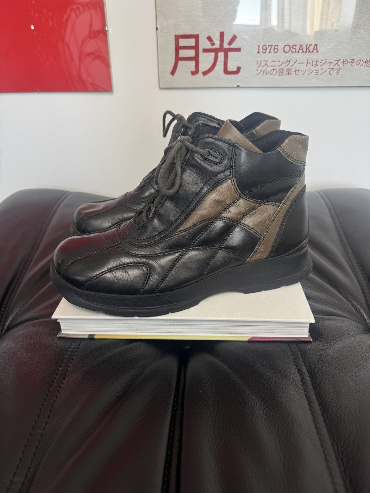Vintage Vintage Memphis Italian Work Boots Genuine Leather Black Size US 9 / EU 42 - 3 Thumbnail