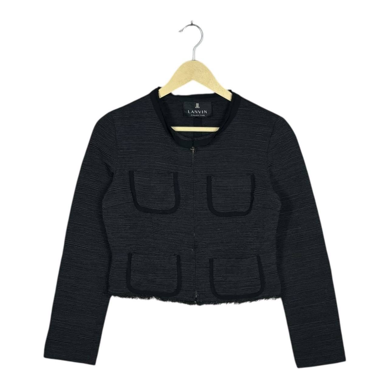 Lanvin Lanvin Japan Zip Tweed Jacket Sz 38 Shrunken Indie Sleaze Size S / US 4 / IT 40 - 1 Thumbnail