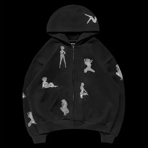 Humane Blanks Skeleton Hoodie Double Layered Heavyweight
