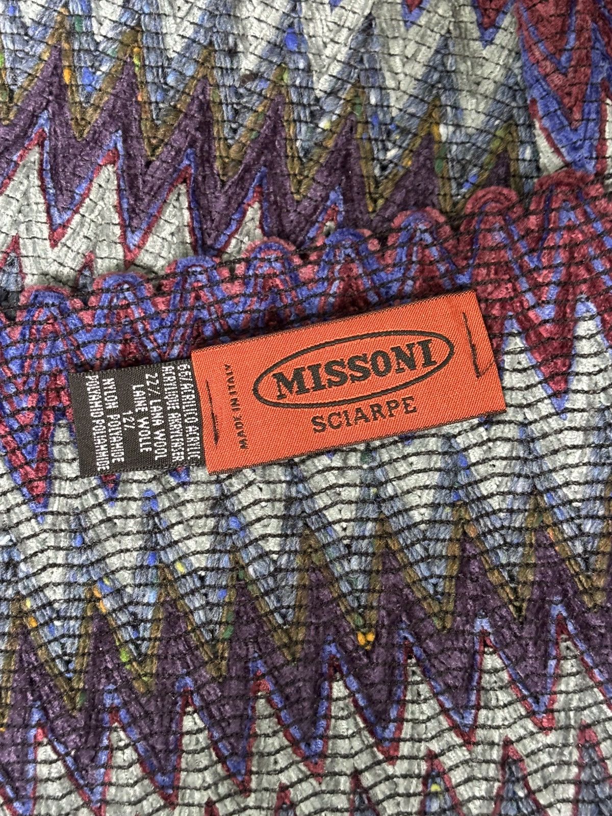 Missoni Missoni Colorful Zigzag Knit Scarf Size ONE SIZE - 5 Thumbnail