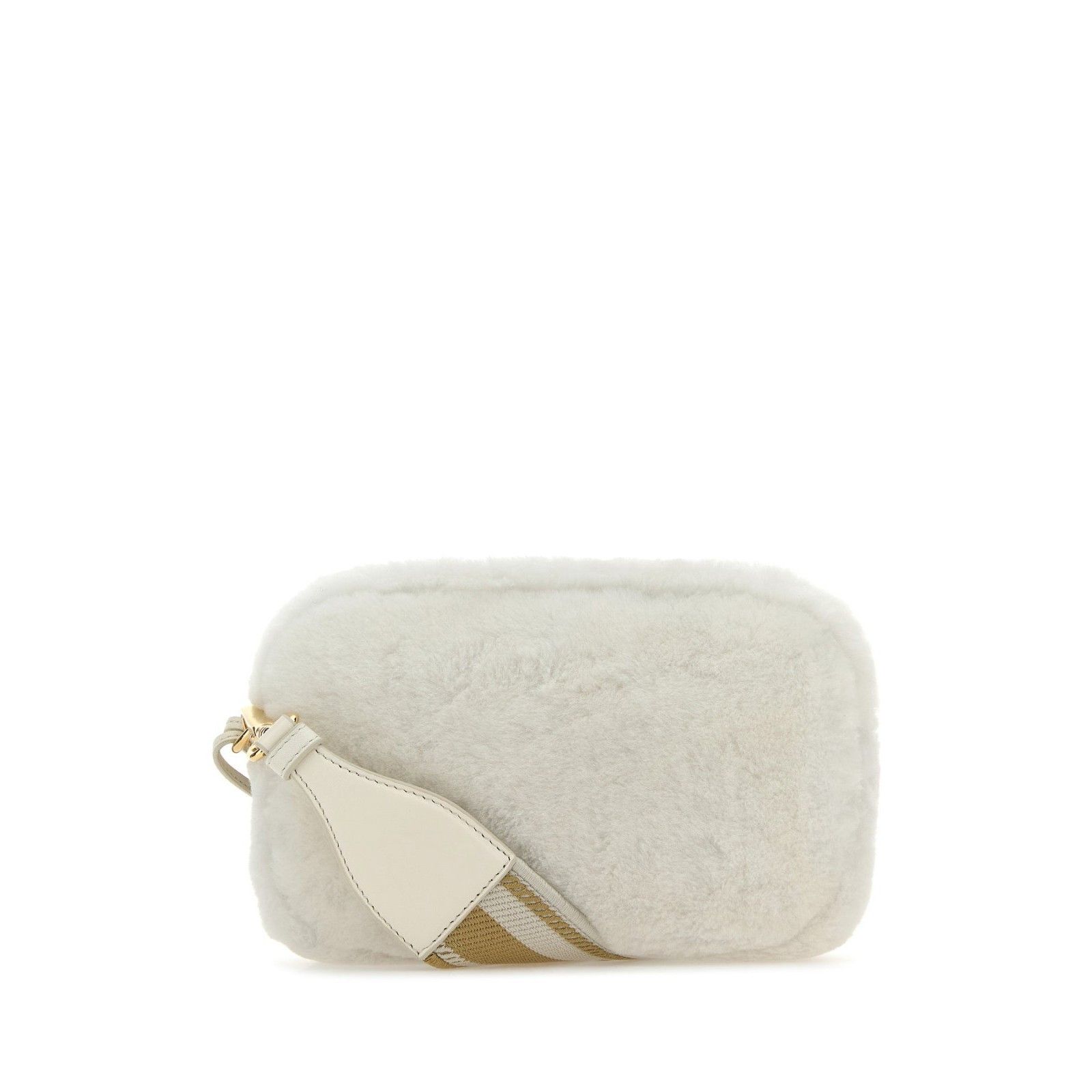 Prada PRADA White Shearling Leather Shoulder Bag New And Authentic Size ONE SIZE - 3 Thumbnail