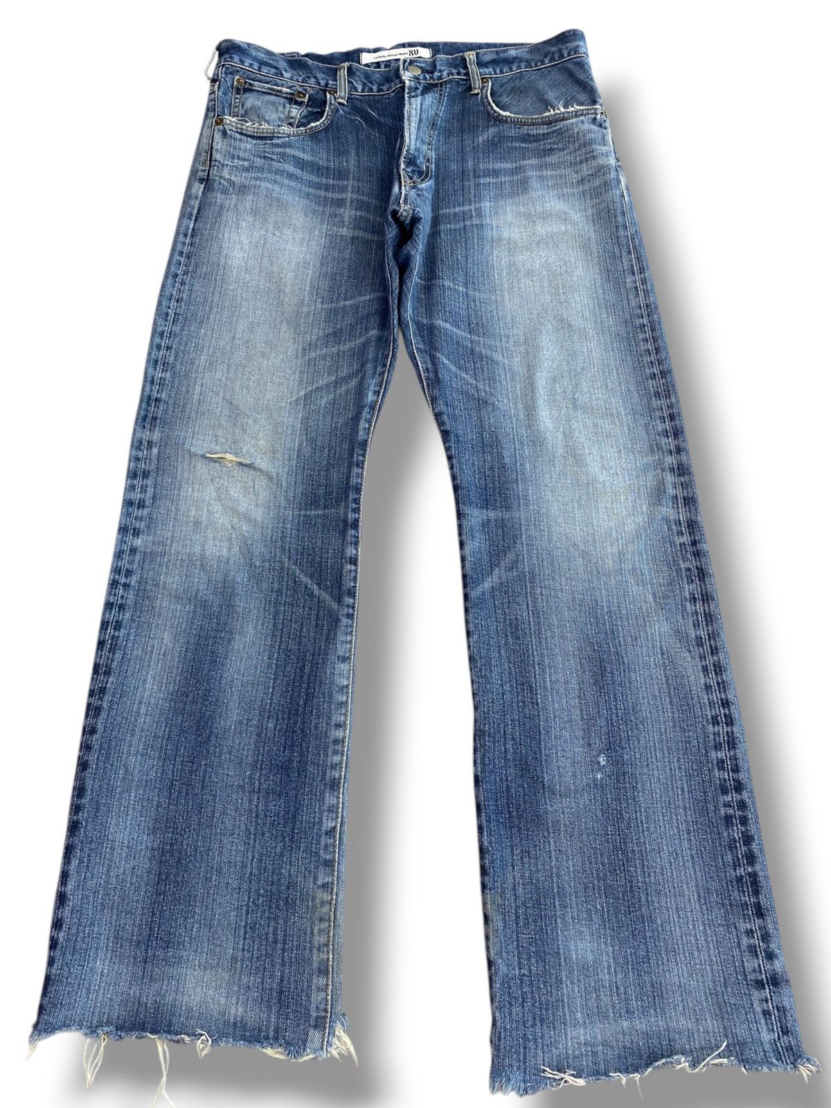 Edwin Edwin Vintage Whisker Faded Wash Style Straight Cut Jeans Size US 35 - 1 Thumbnail