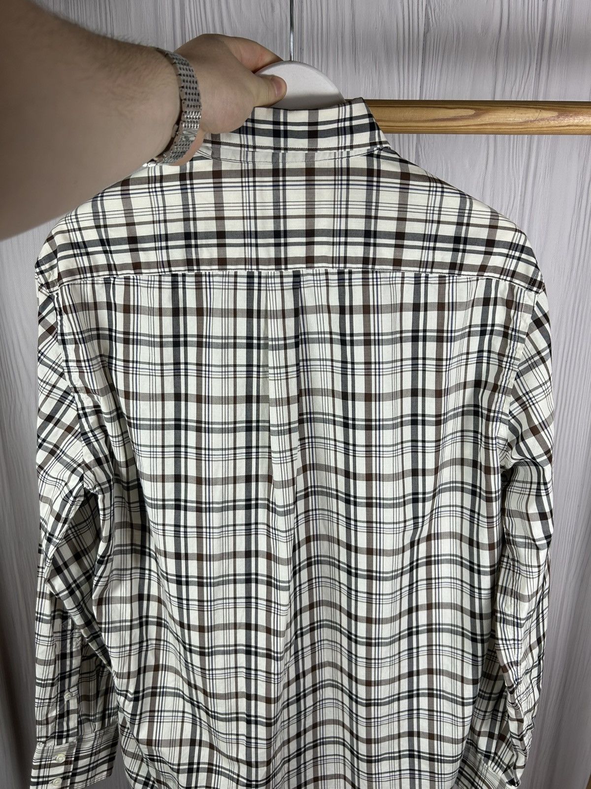 Brunello Cucinelli Brunello Cucinelli Check Pattern Cotton Shirt Size L Italy Size US L / EU 52-54 / 3 - 6 Thumbnail